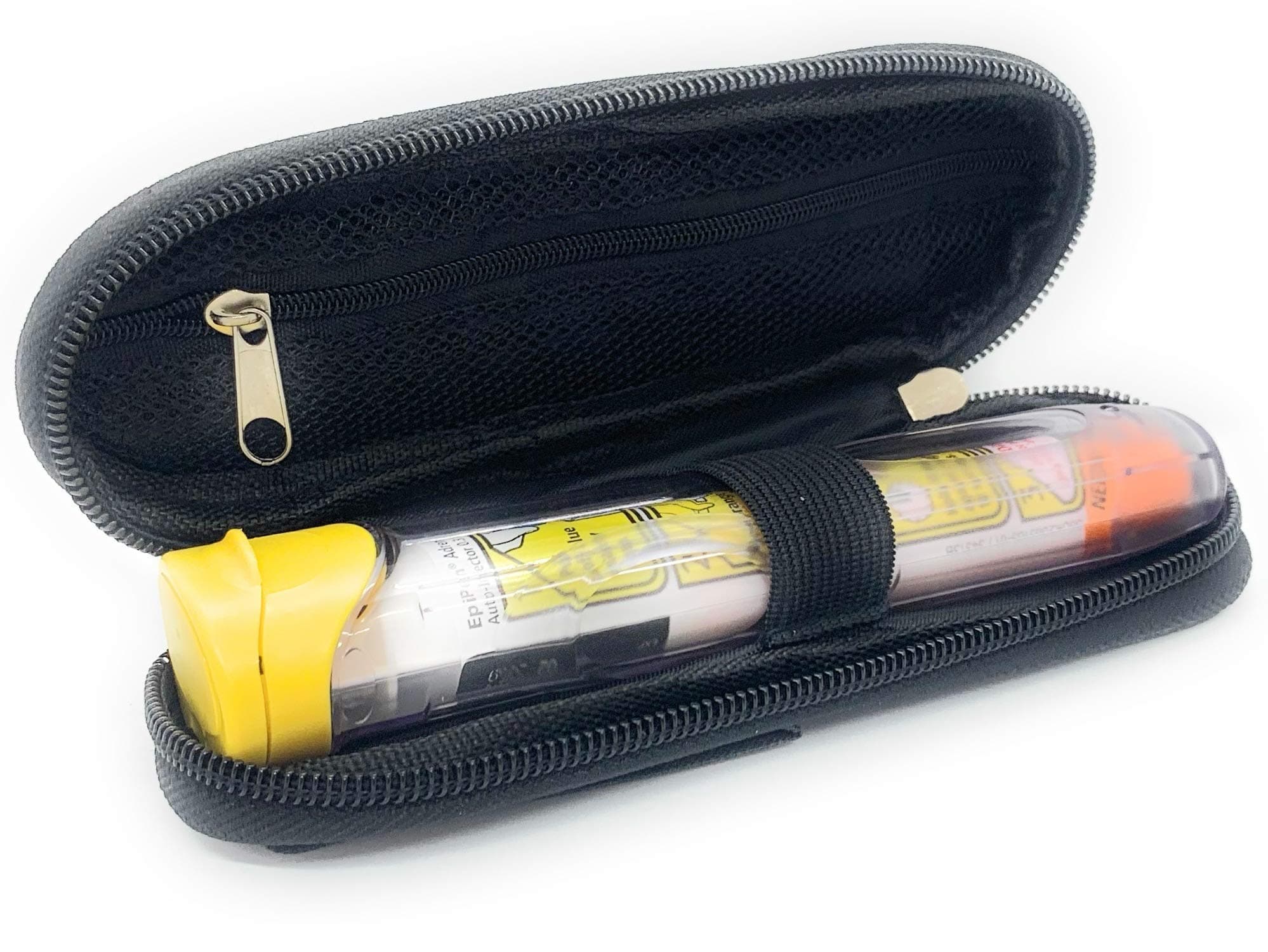 Black/Grey Single Epipen Syringe Case/Bag - Allergies, Diabetes, Inhalers, Syringes, Insulin etc