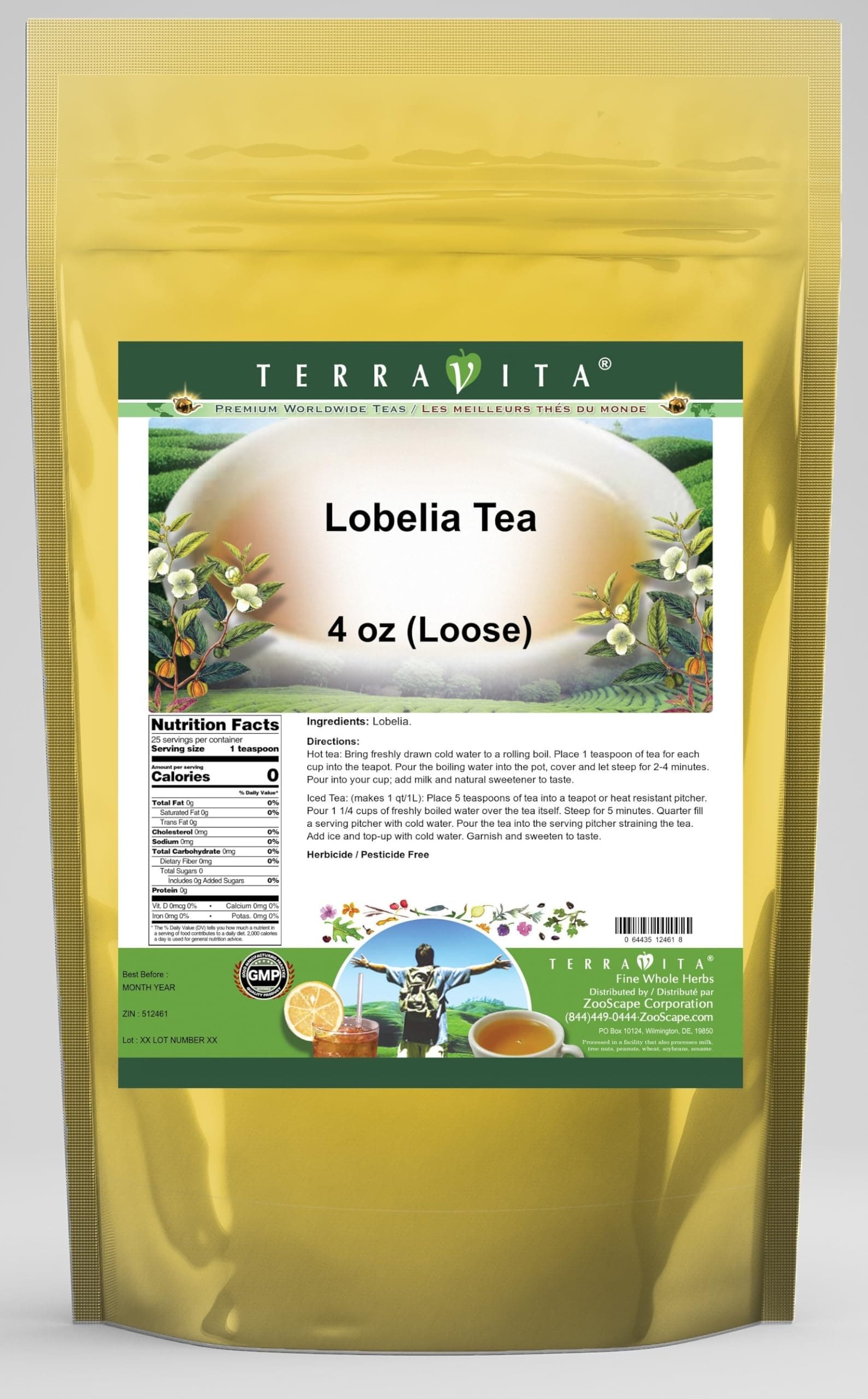Lobelia Tea (Loose) (4 oz, ZIN: 512461) - 3 Pack
