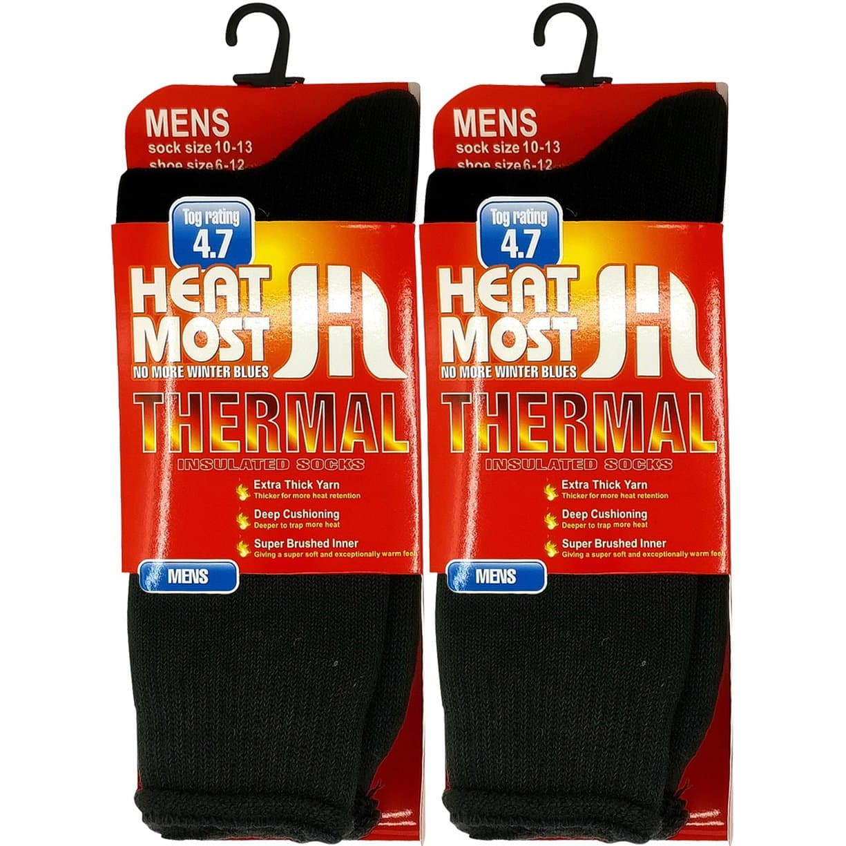USBingoshop 2 Pairs Mens Heat Thick Insulated Extreme Boot Winter Thermal Socks 10-13