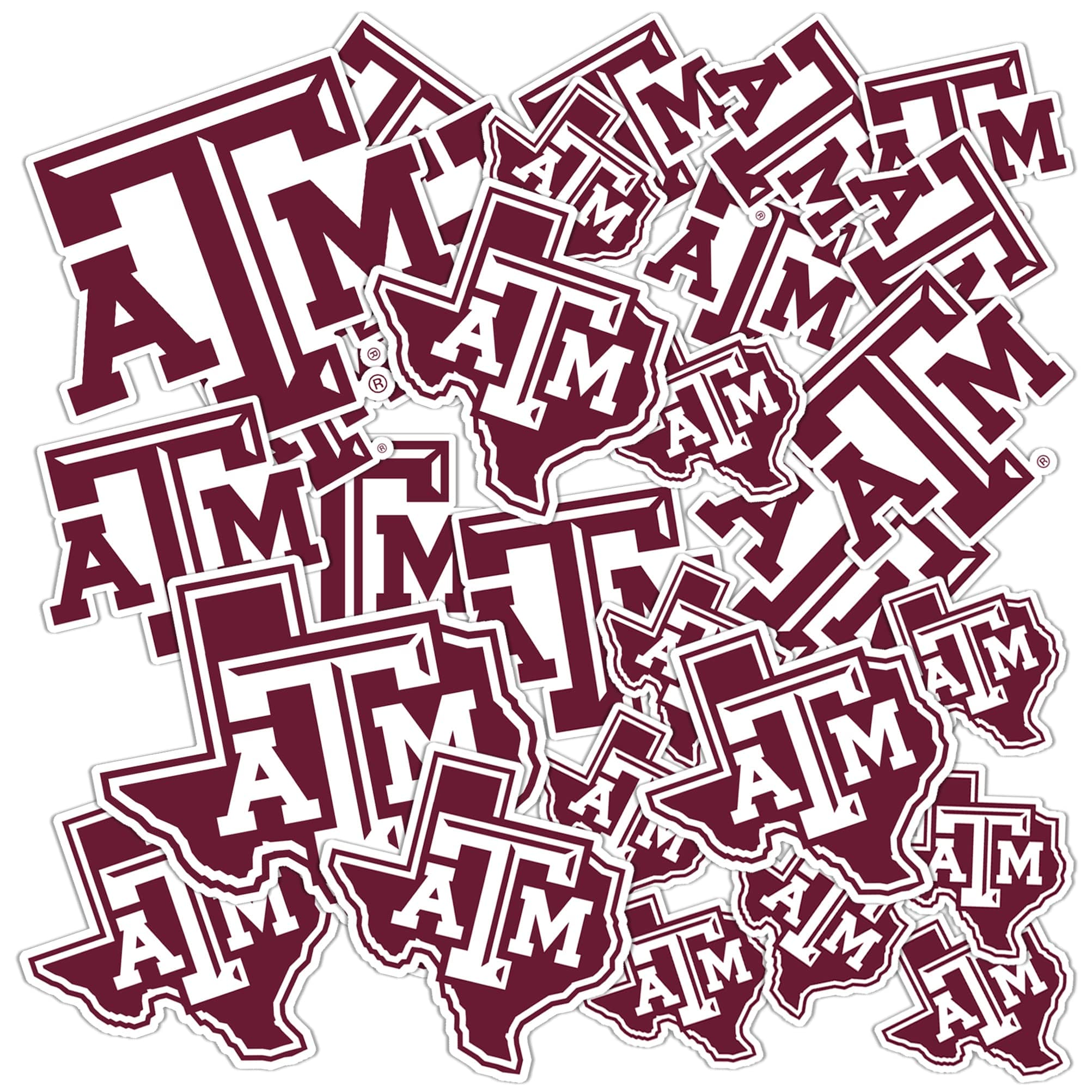 - Texas A&M University Sticker Aggies TAMU Vinyl Decals Laptop Water Bottle Car Scrapbook Sheet T1 (Type 1-1)