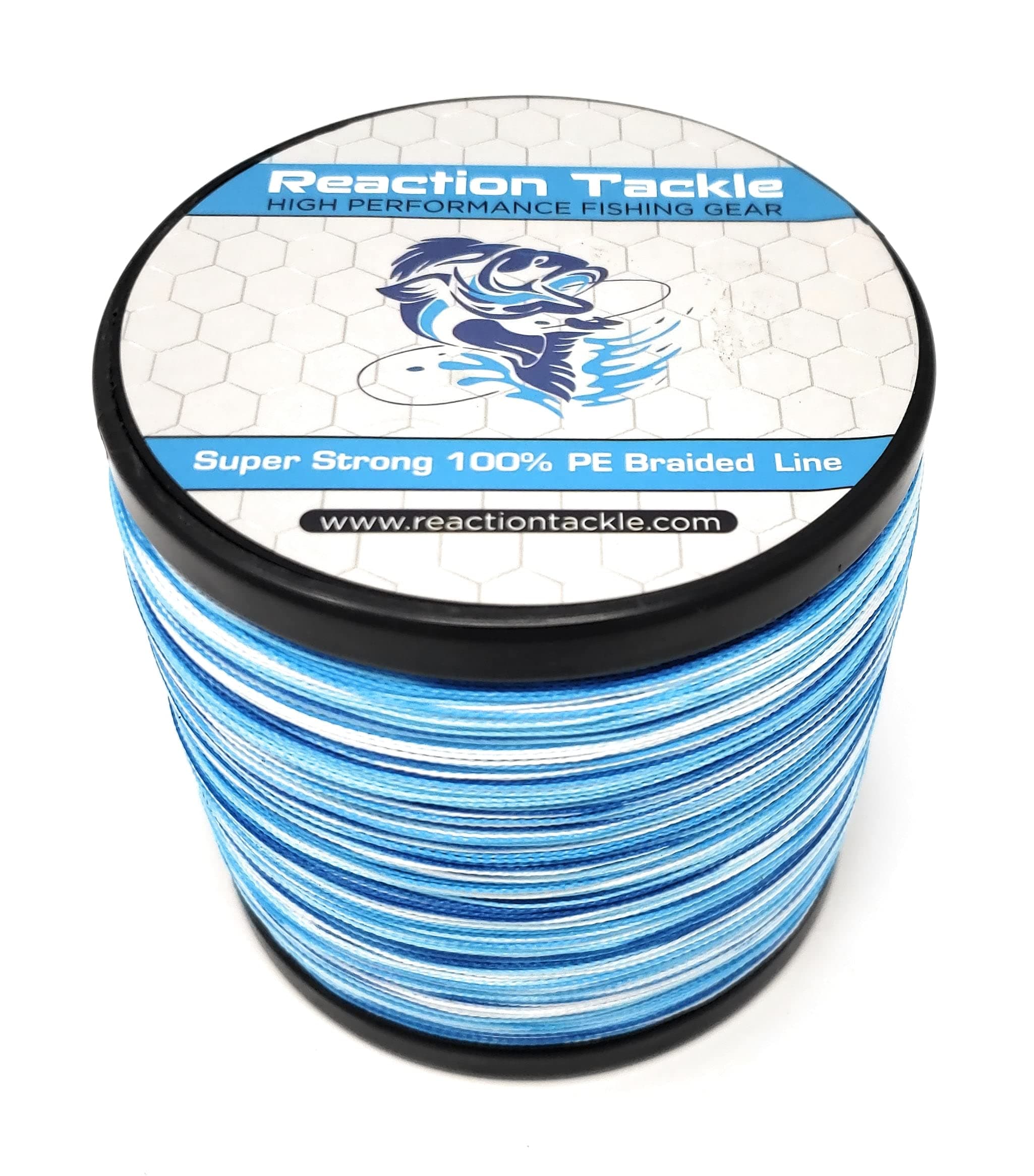 Reaction Tackle Braided Fishing Line - Pro Grade Power Performance for Saltwater or Freshwater - Coloured Diamond Braid for Extra Visibility