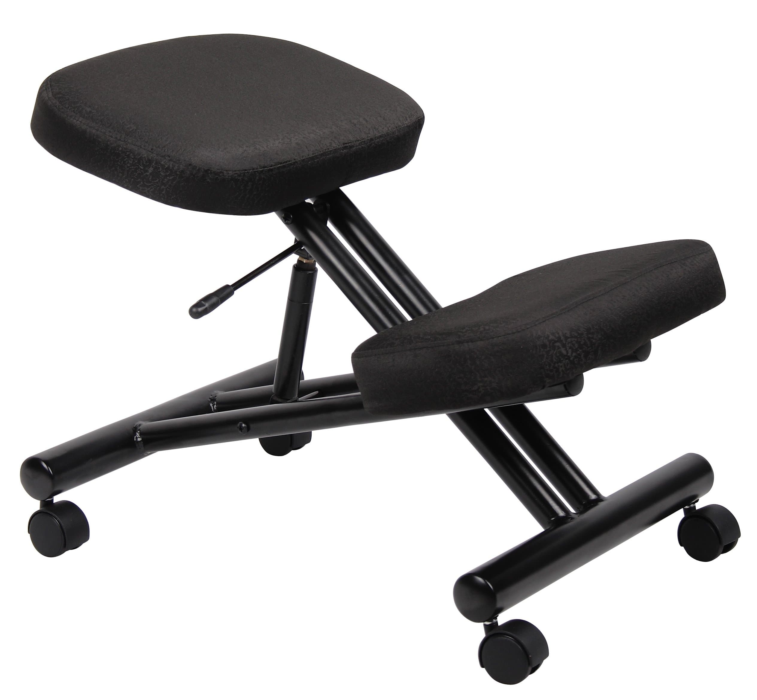 Boss Office Products B248 Ergonomic Kneeling Stool, Black, Low-Back
