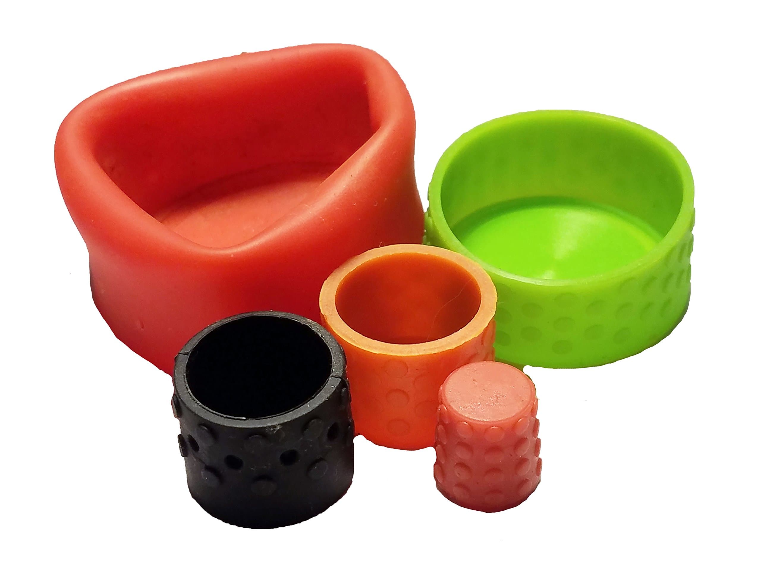 5 Piece Glass Grips Silicone Water Pipe Cleaning Caps Set (Assorted)