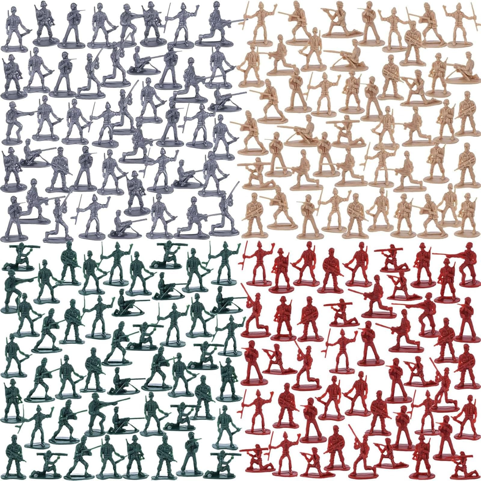 AMOR PRESENT 120PCS Army Toys Military Set, Army Men Soldier Playset Plastic Toy Soldiers Figures Military Action Figure for Adult Kids Boys Girls