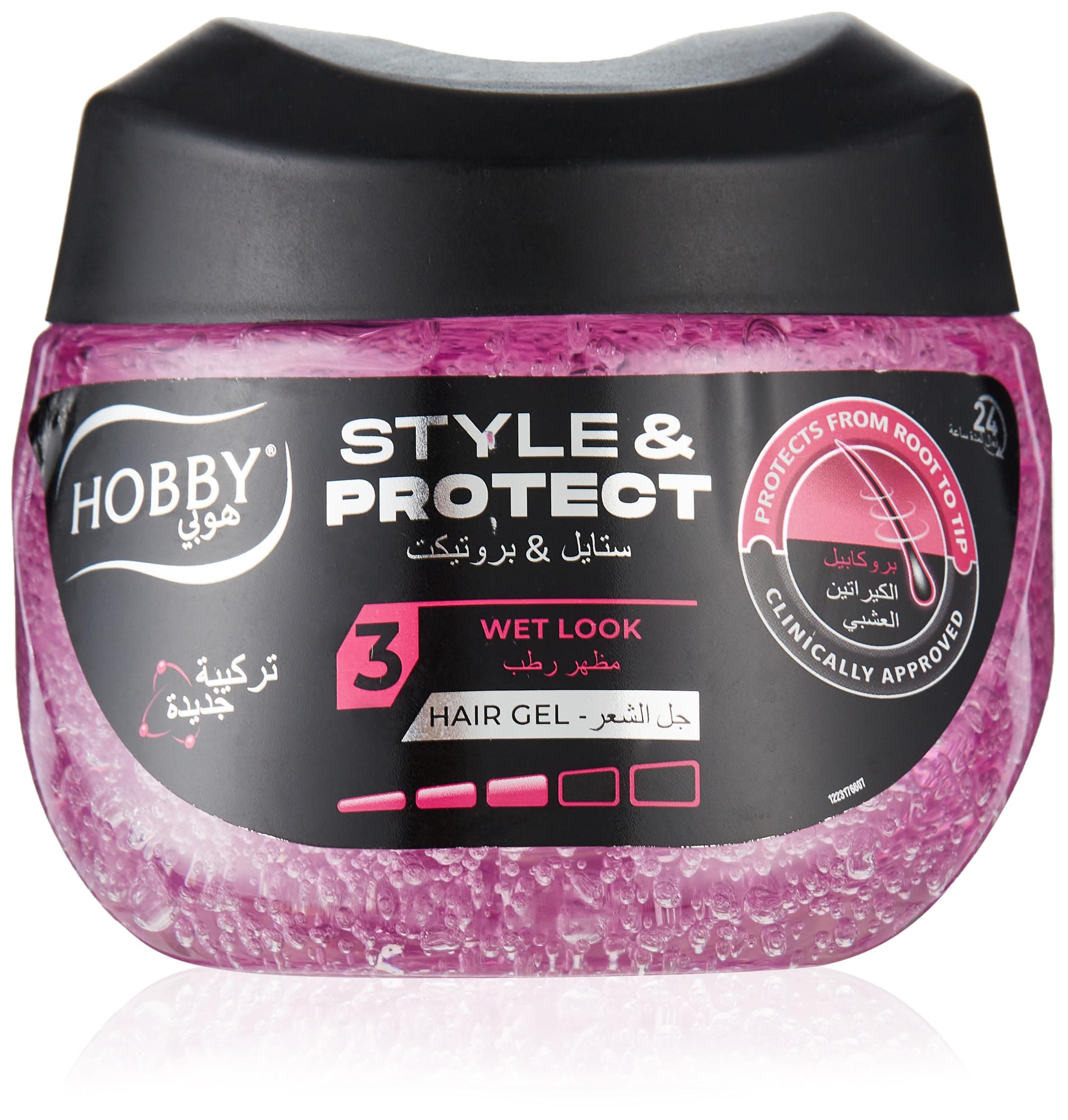 Hobby Style and Protect Hair Gel for Men & Women | Wet Look | 24 Hour Residue-free Hold | With Vegan Micro proteins | 400ml