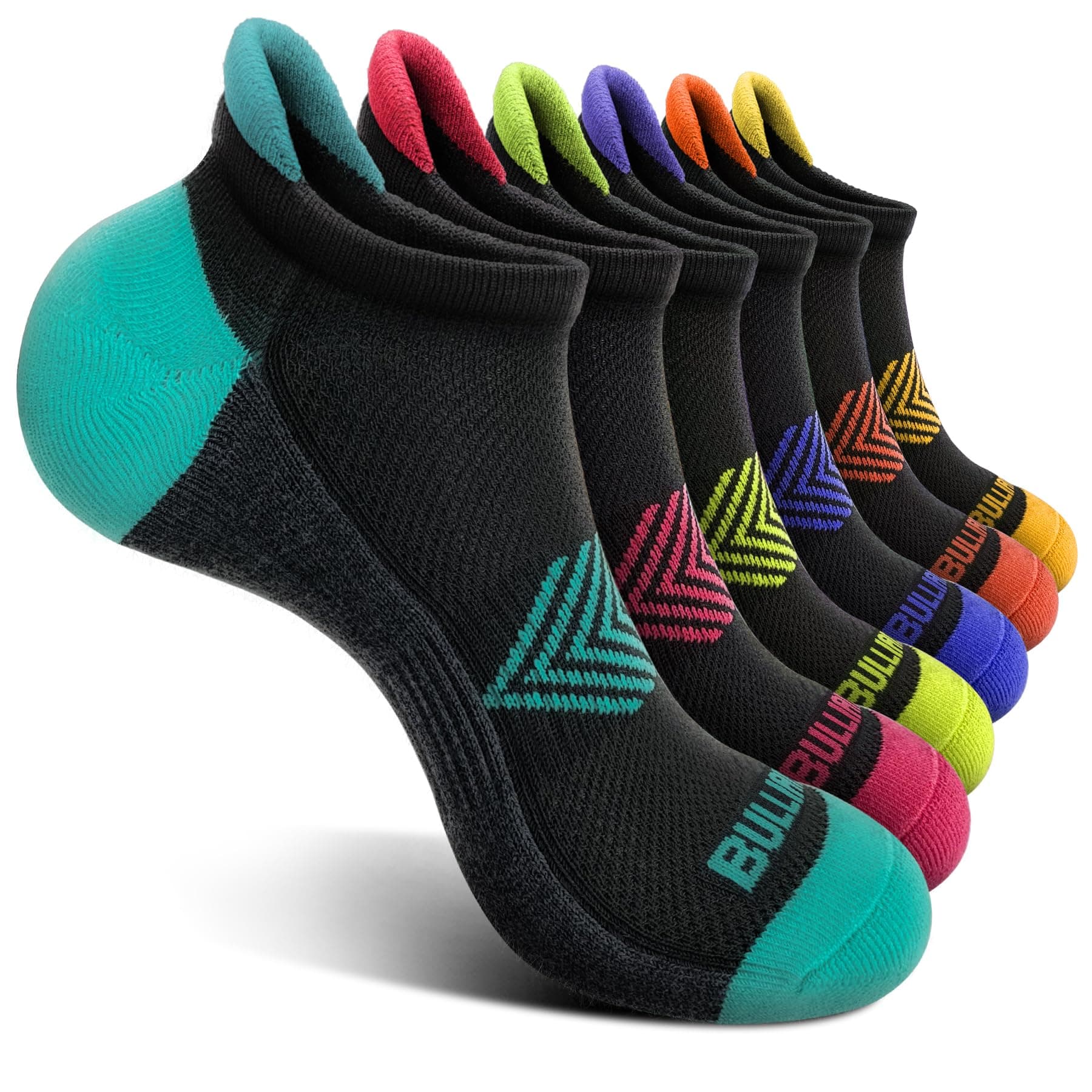 Socks For Women 6Pairs-Womens Athletic Ankle Socks No Show Cushioned for Walking Running-Compression Arch Support