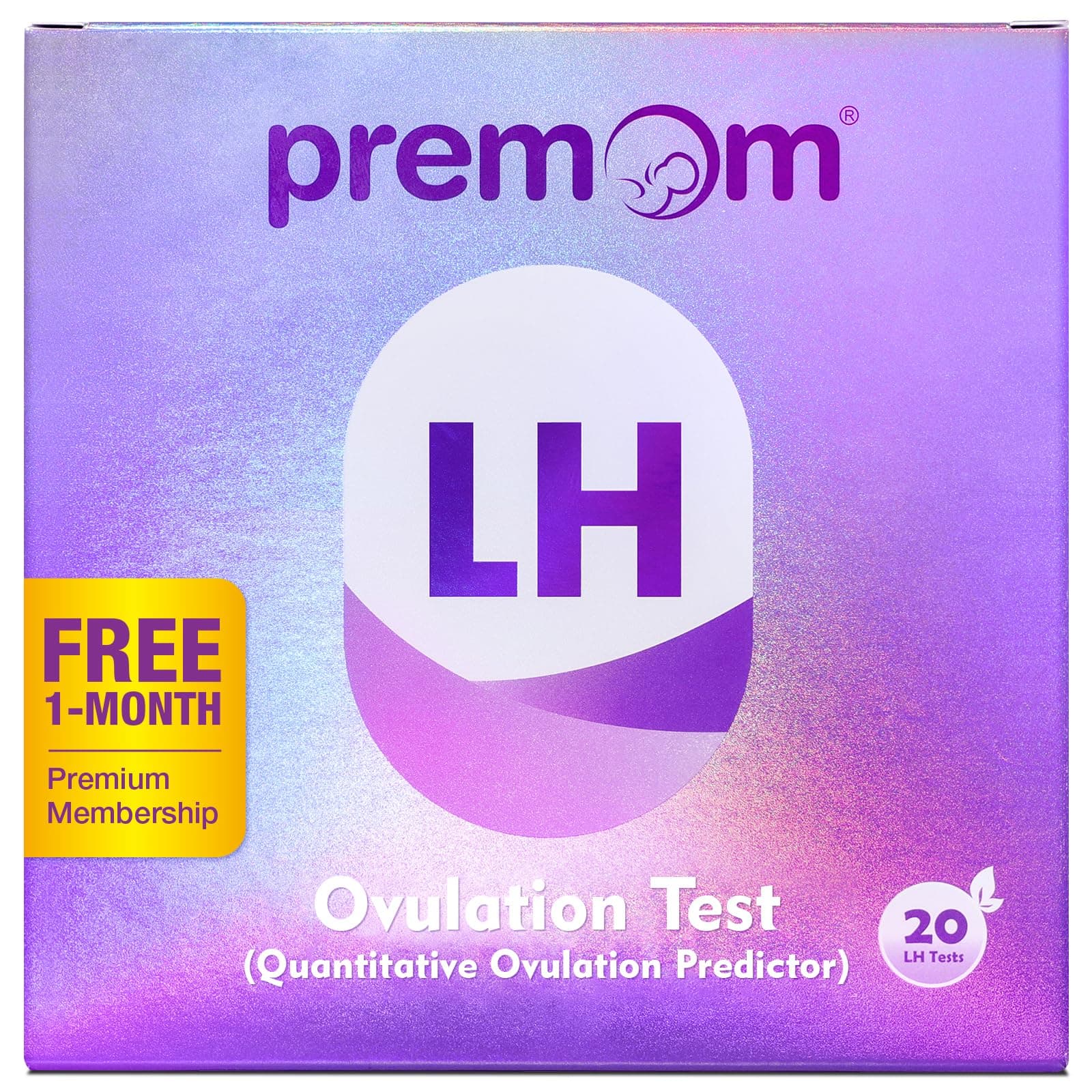 Premom Quantitative Ovulation Test Strips, Ovulation Predictor Kit With Smart Digital Ovulation Reader App, Numerical Ovulation Tests, 20 Lh Tests
