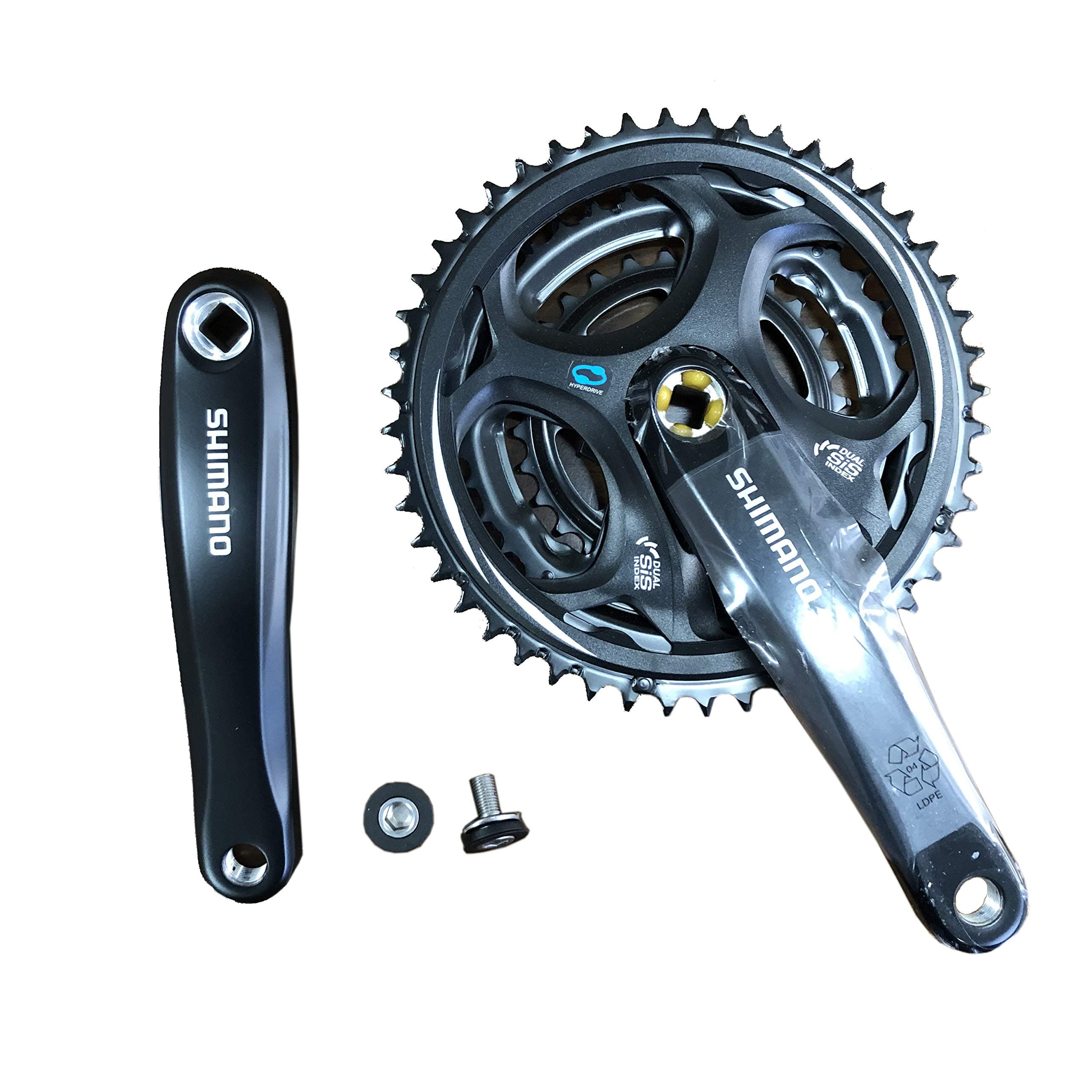 Shimano Altus FC-M311 Altus square taper chainset, 8-speed, 48 / 38 / 28T, black, 170 mm