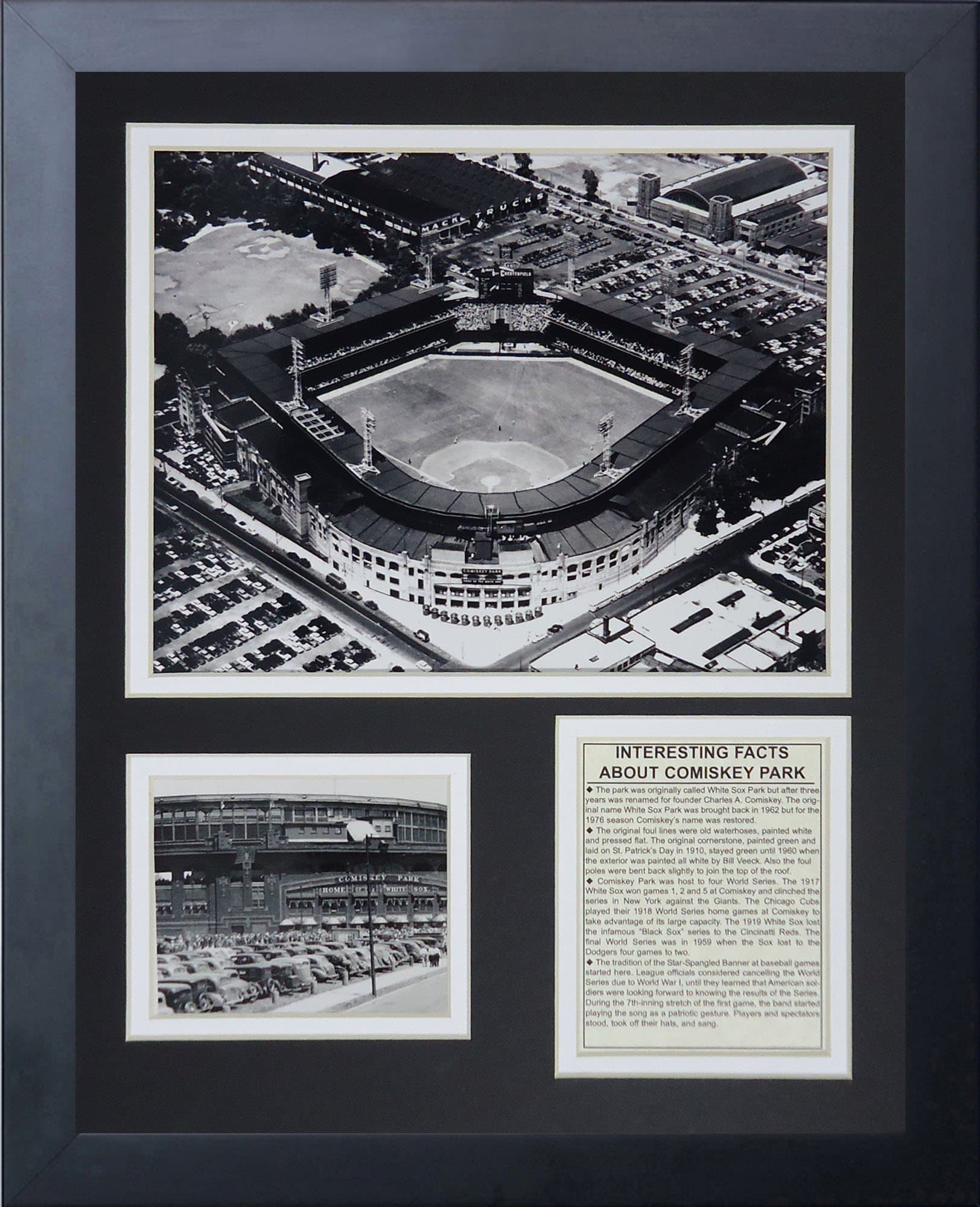 "Comiskey Park Black and White Framed Photo Collage, 11 x 14-Inch