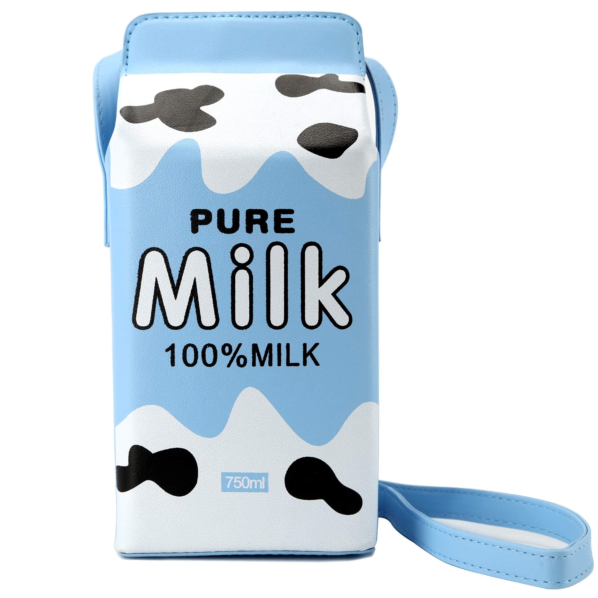 Cow appearance Milk Box CrossBody Purse Bag,PU Phone Shoulder Wallet for Women Girl