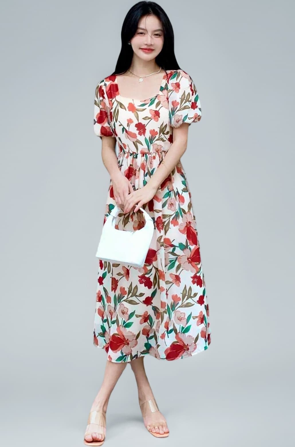 Printed Maxi Dress for Women | Trendy Long One Piece Summer Outfit | Lightweight Flared Dress for Casual & Holiday