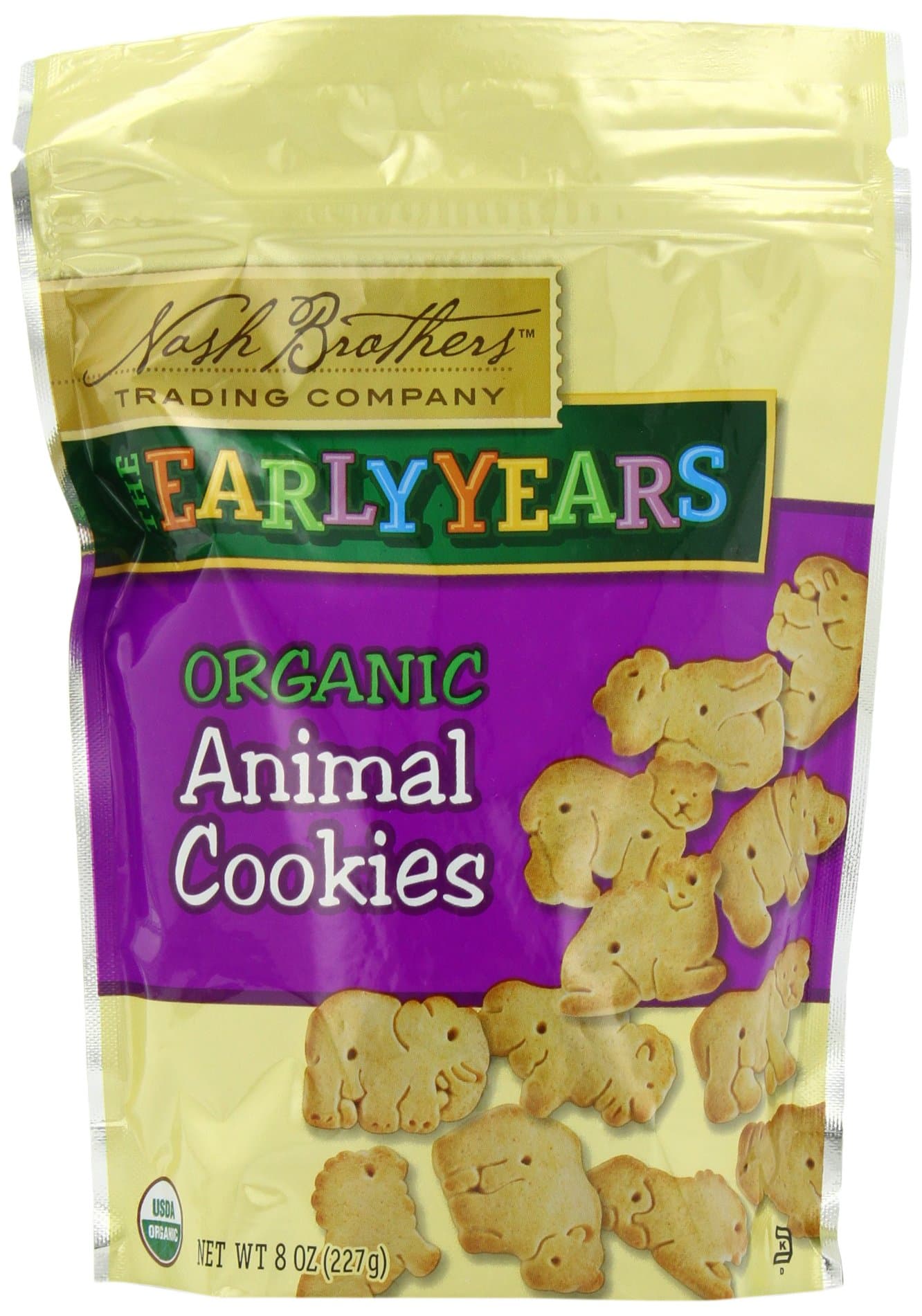 Nash Brothers Trading Organic Animal Cookies, 8 Ounce (Pack of 12)