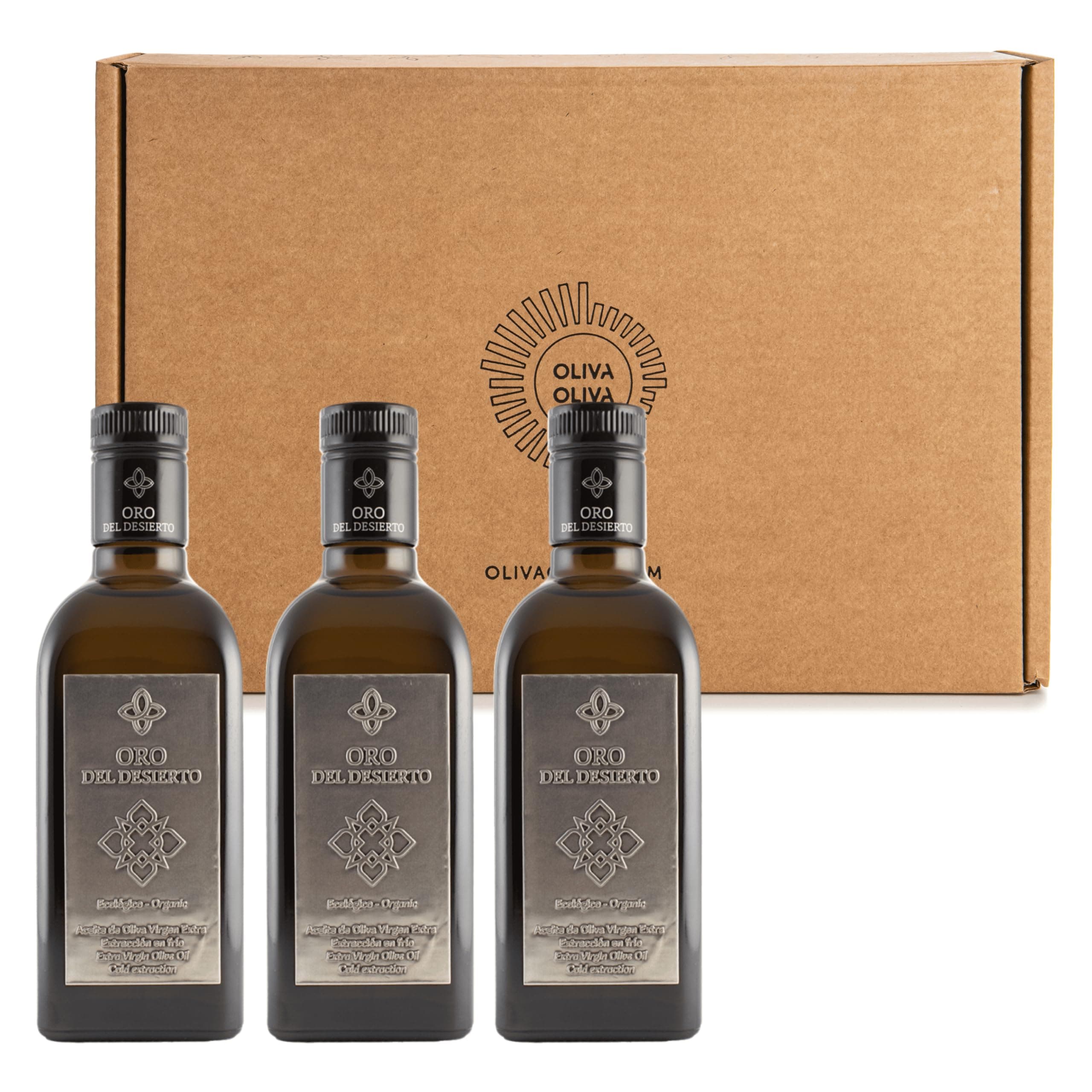 3 bottles x 500ml - Oro del desierto Coupage Organic Extra Virgin Olive Oil