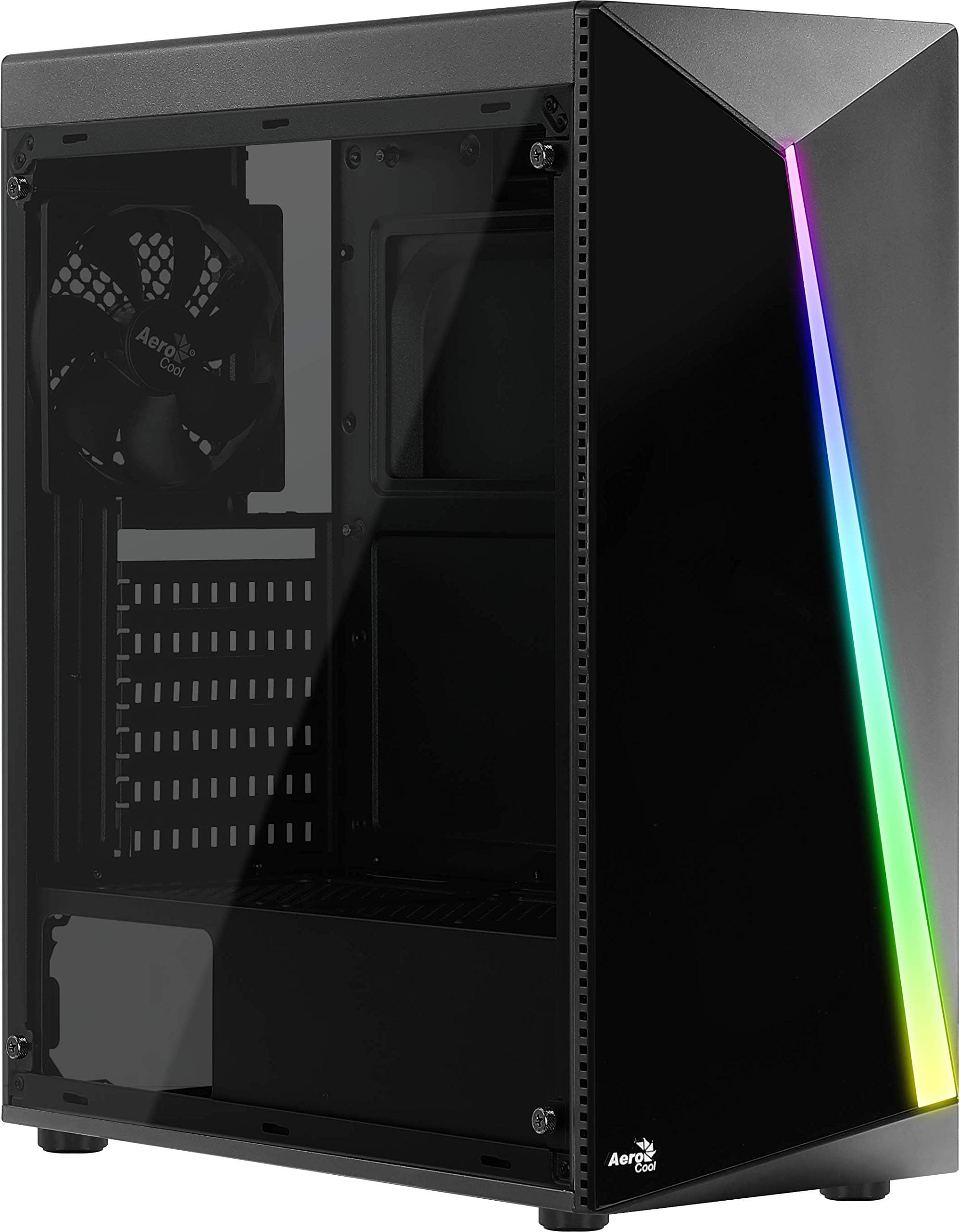 AeroCool Shard-G-BK Tempered Glass RGB Mid Tower