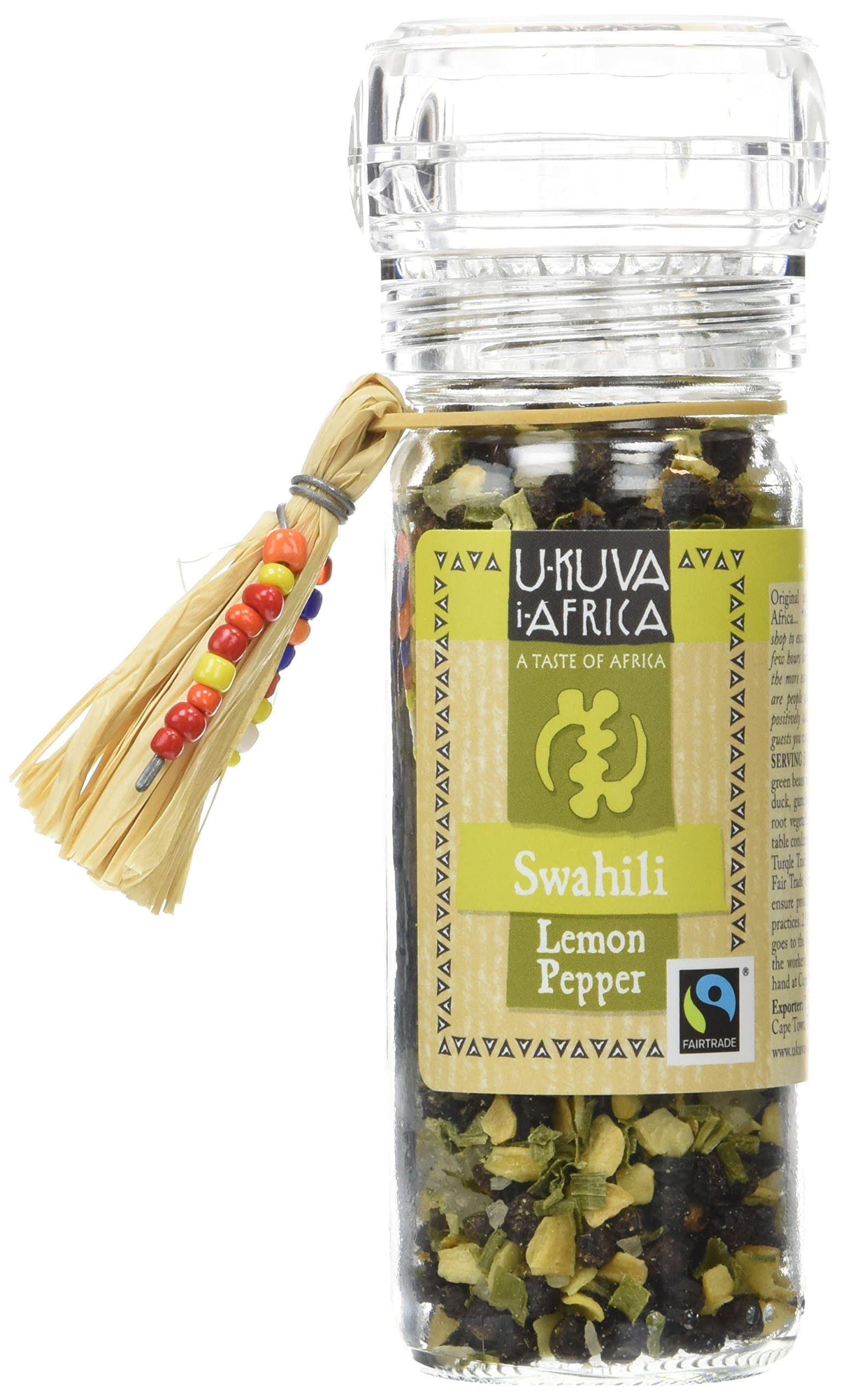 Ukuva iAfrica Swahili Lemon Pepper Spice Grinder 60 g (Pack of 6)