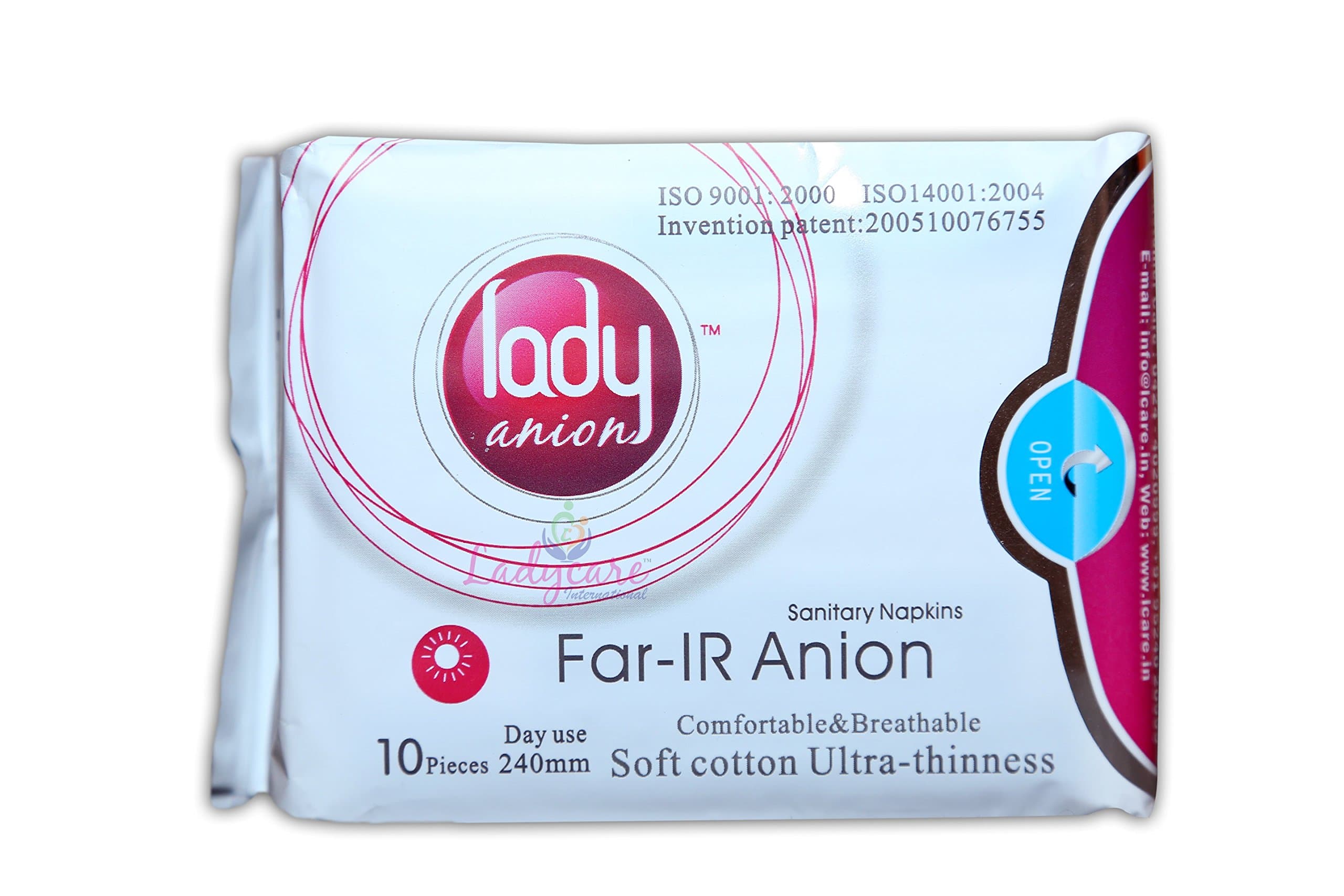 Lady anion Sanitary Napkins - Pack of 10(Day 5, Night 5)