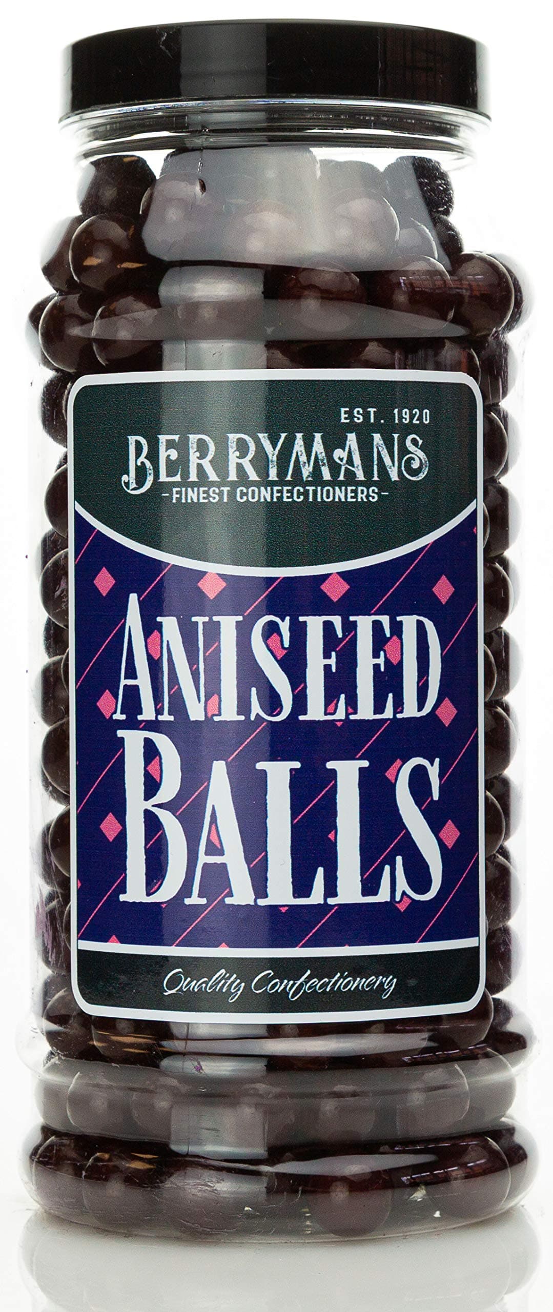 Original Aniseed balls Retro Sweets Gift Jar By Berrymans Sweet Shop - Classic Sweets, Traditional Taste.
