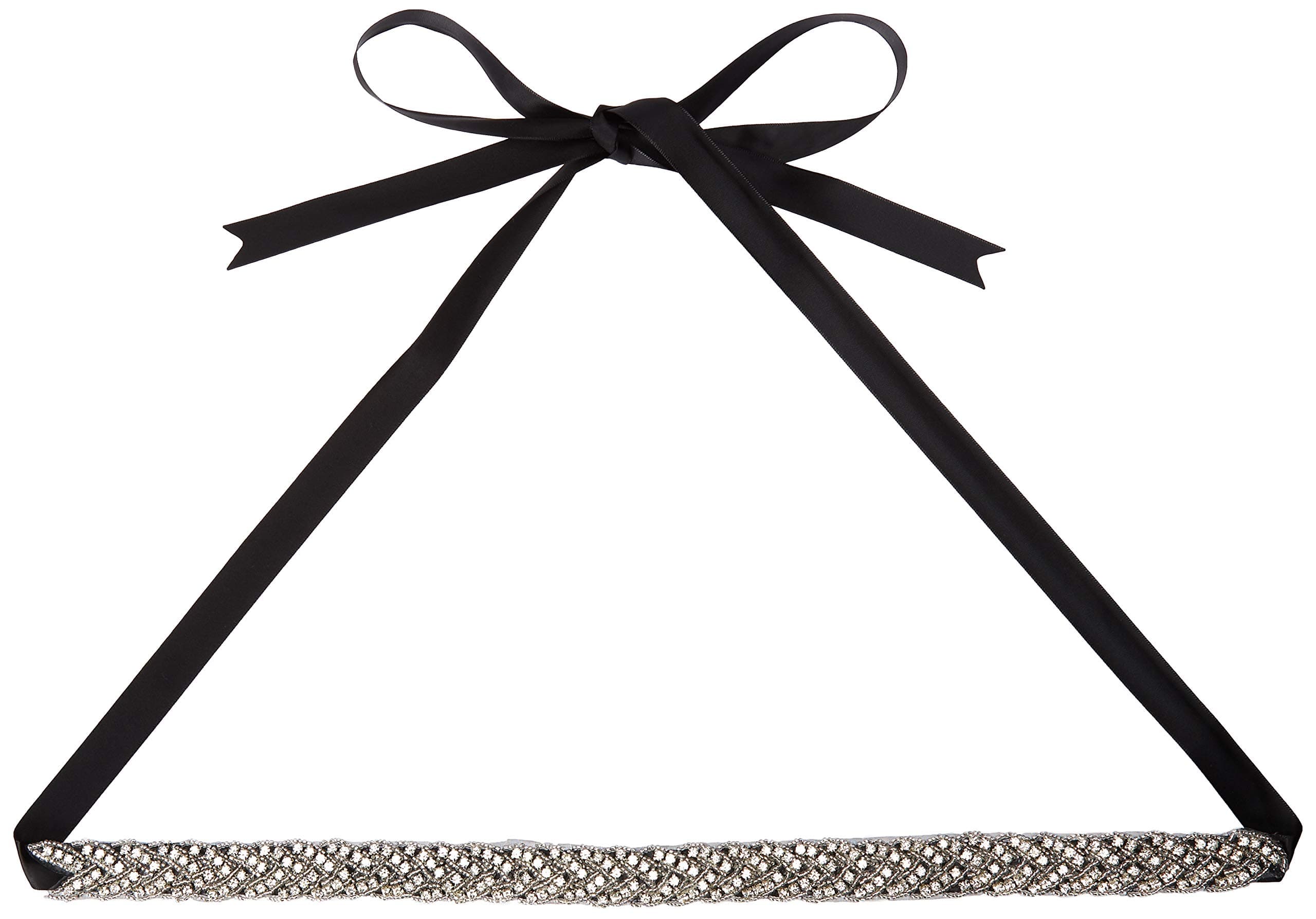 Remedios Rhinestone Bridal Belt Bridesmaid Sash Crystal Wedding Belt Women Dress Accessories, Black