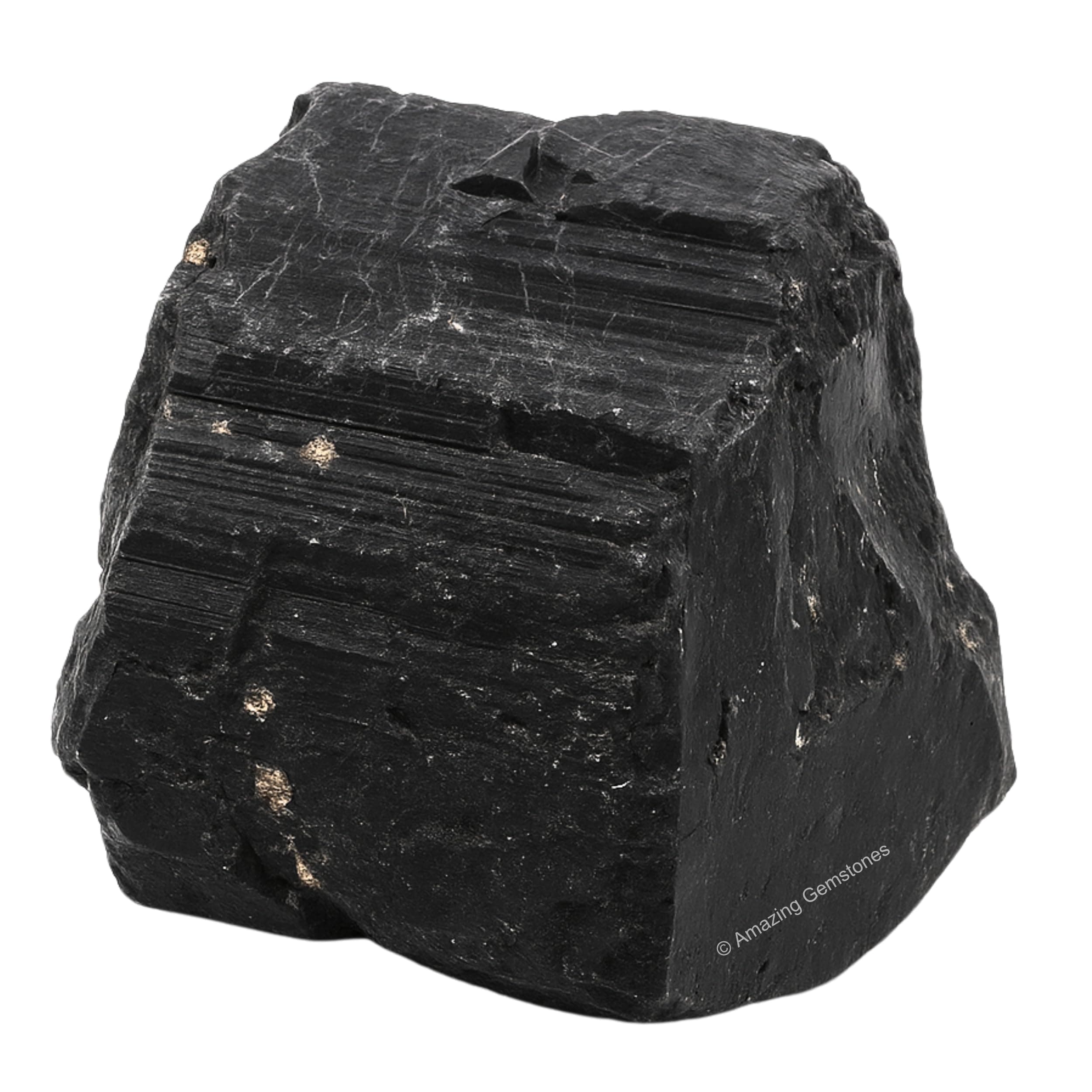 Amazing Gemstone Black Tourmaline Raw Protection Crystals and Healing Stones, Natural Rocks for Tumbling and DIY Raw Stones and Crystals (1 Piece)