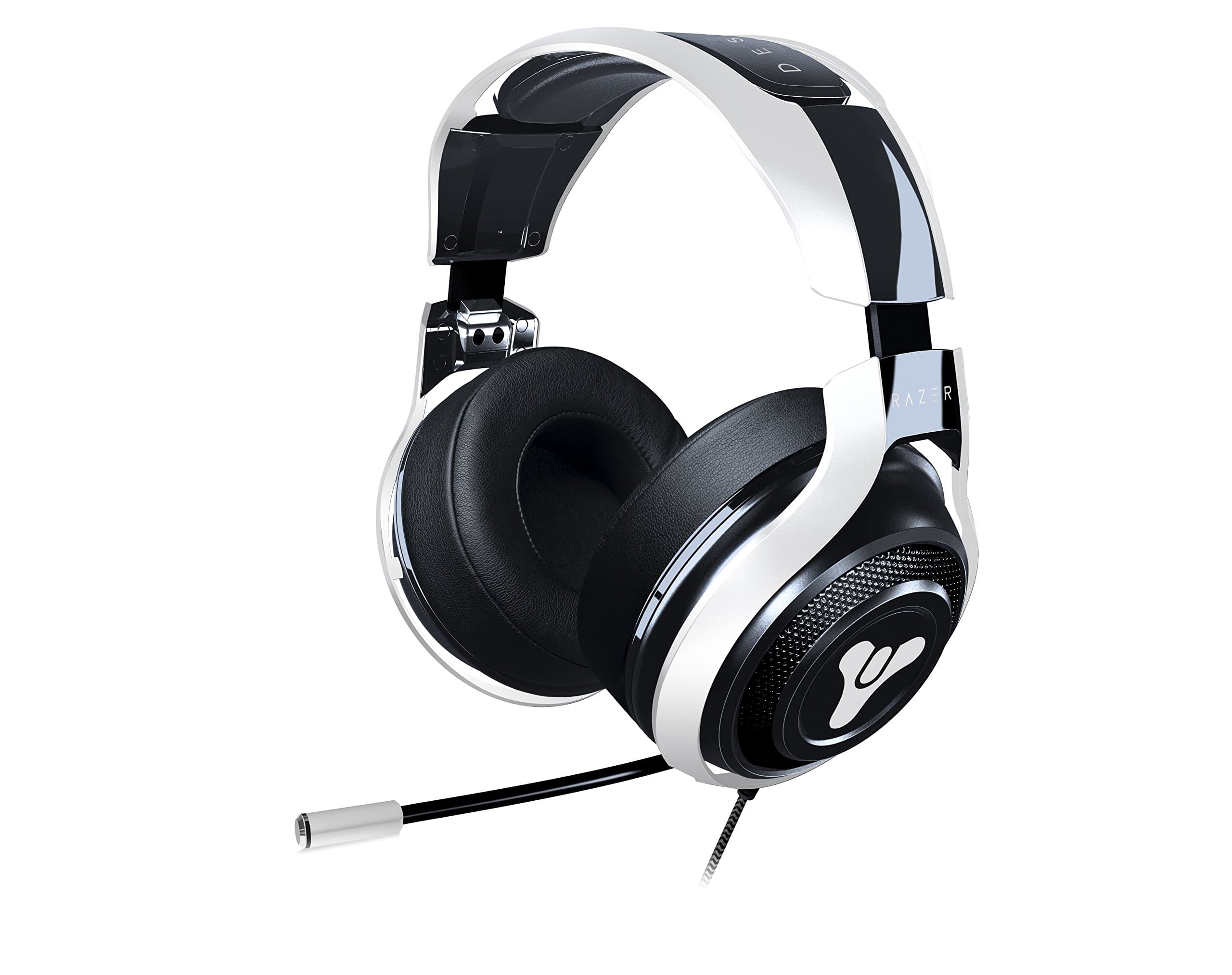 Razer Destiny 2 ManO'War Tournament Edition: in-Line Audio Control - Unidirectional Retractable Mic - Rotating Ear Cups - Gaming Headset Works with PC, PS4, Xbox One, Switch, & Mobile Devices