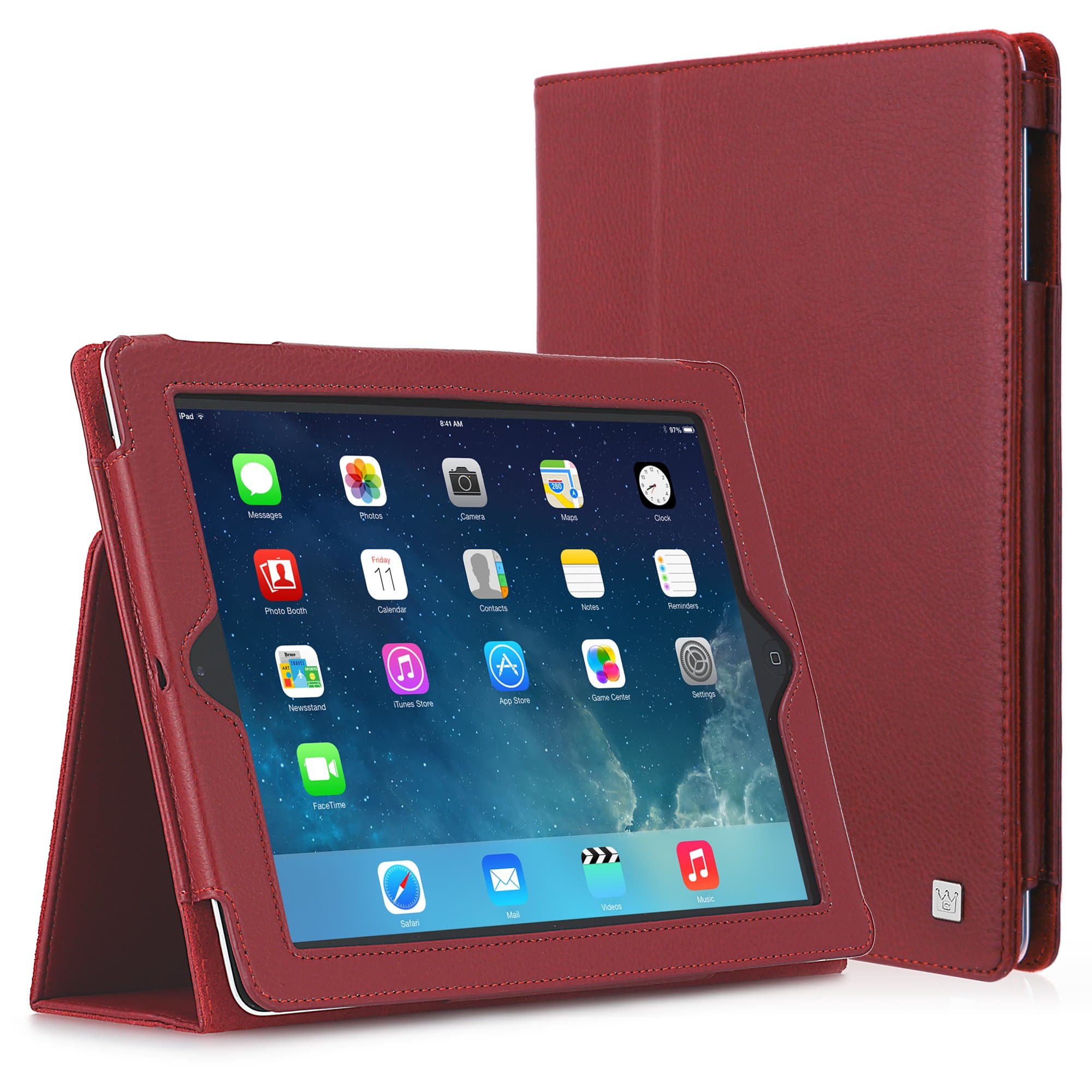 Bold Standby Case (Red) for iPad 4th Generation with Retina Display, iPad 3 & iPad 2 (Built-in Magnet for Sleep/Wake Feature)