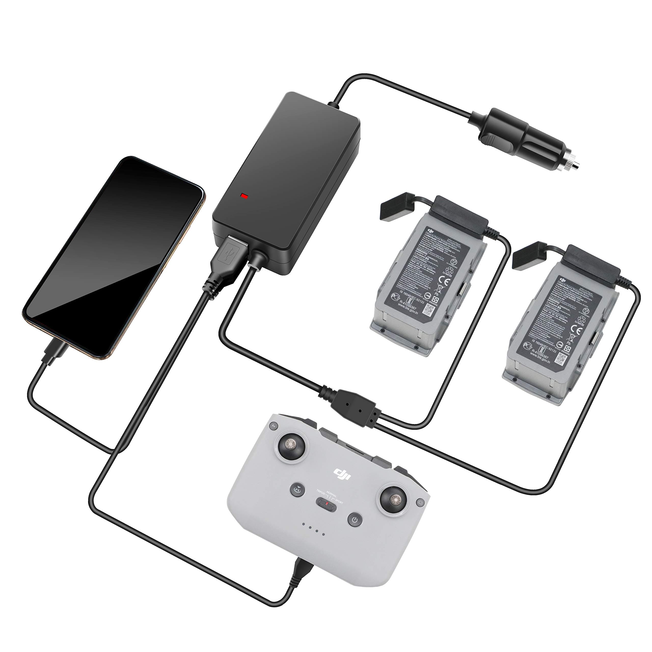 Car charger for Mavic Air 2/DJI Air 2S