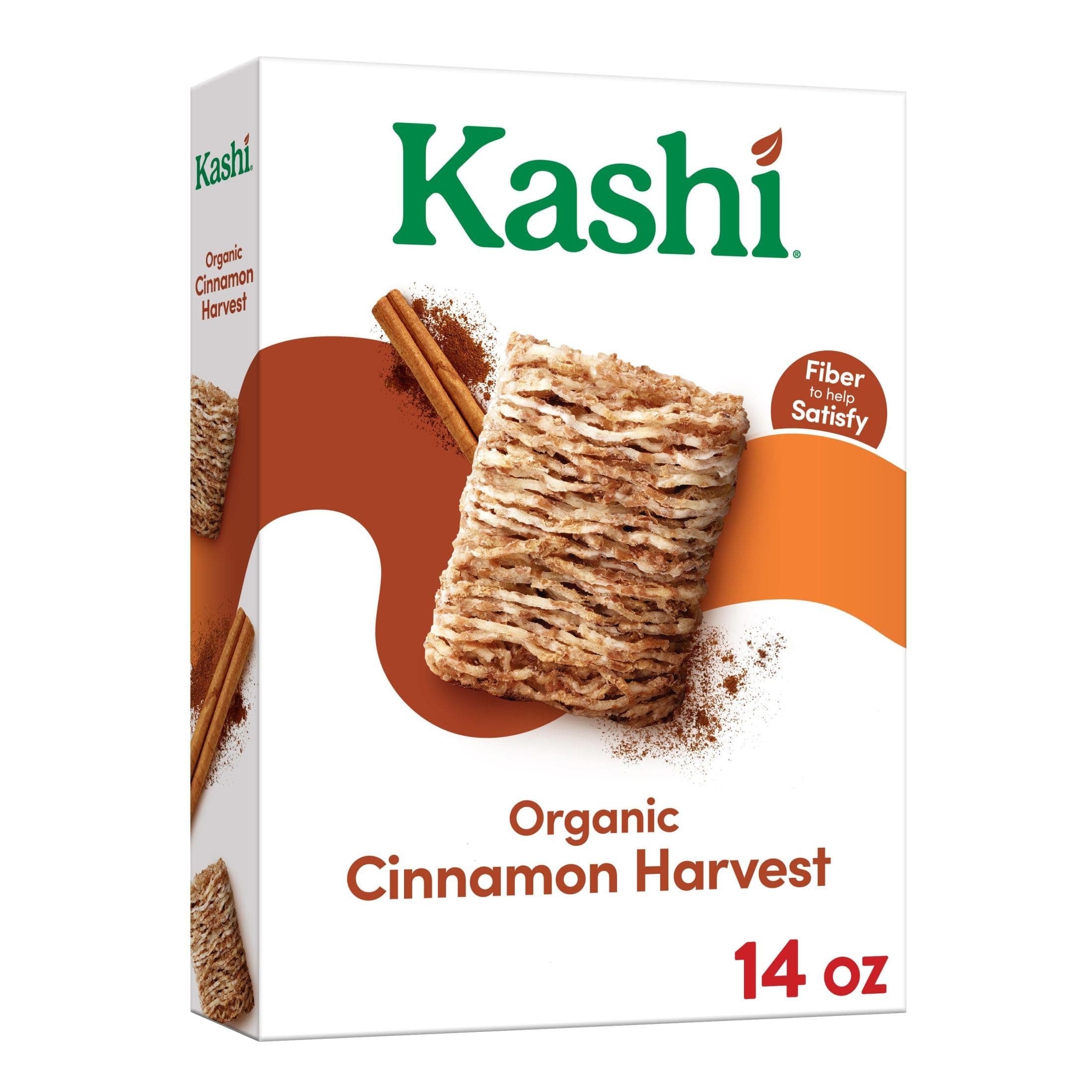 Kashi Breakfast Cereal, Fiber Cereal, Family Breakfast, Cinnamon Harvest, 14oz Box (1 Box)