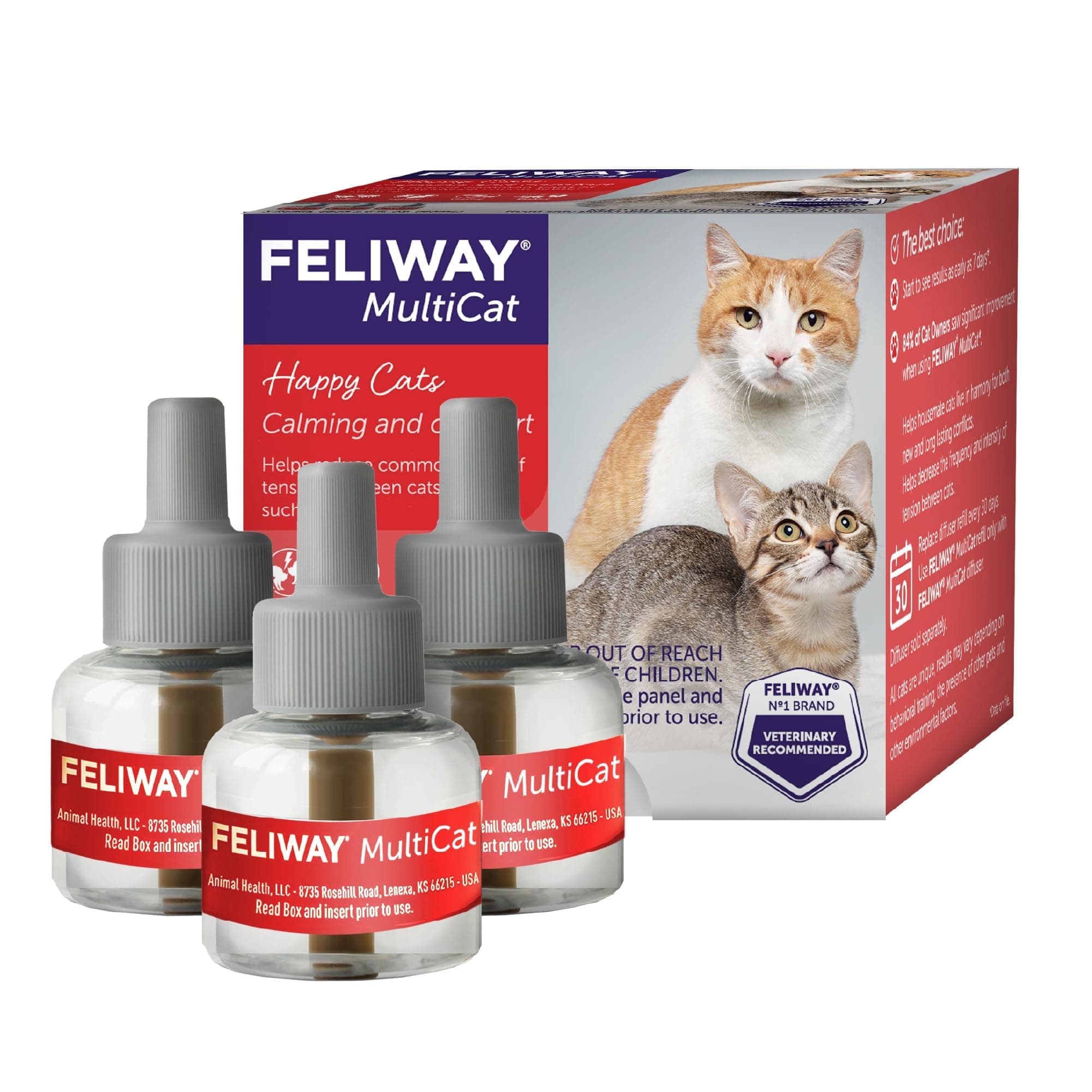 FELIWAY Multicat Soothing Pheromones 30 Day Refill - 3 Pack