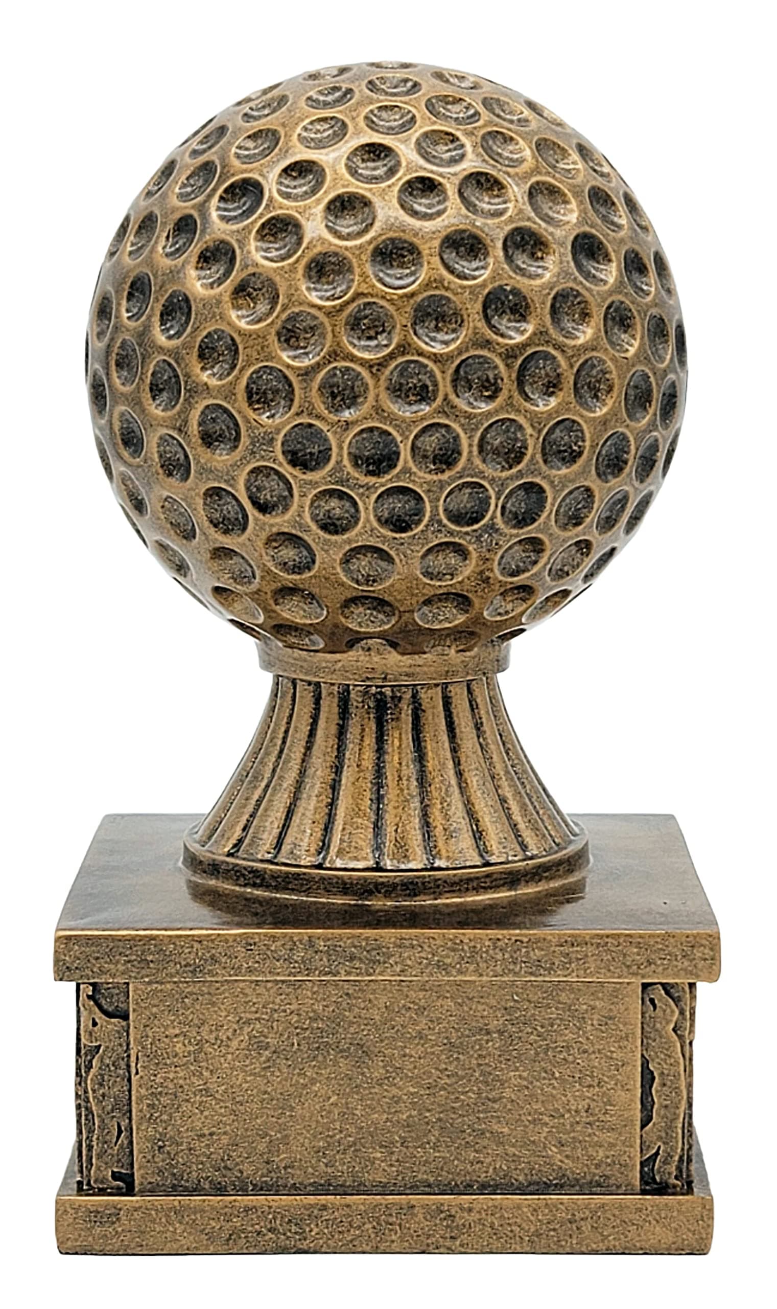 Decade Awards Golf Action Pedestal Trophy 6 Inch Tall | Golf Ball Award | Celebrate Every Swing, Drive and Victory on The Green - Engraved Plate on Request