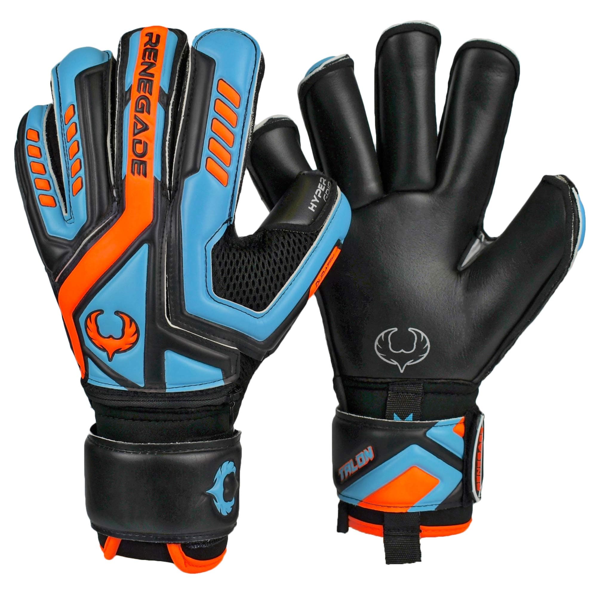 Renegade GK Talon Goalie Gloves with Microbe-Guard (Sizes 5-11, 3 Styles, Level 2) Pro Fingersaves, 3.5+3mm Hyper Grip | Glove for All Age-Levels | Grip, Protection, Comfort | Adults, Juniors, Kids