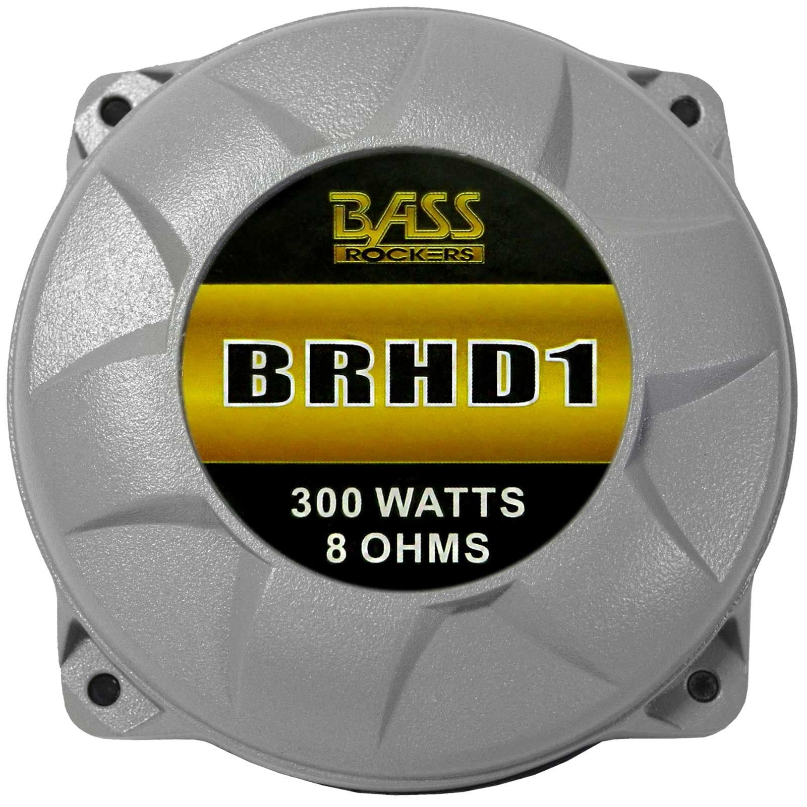 Bass Rockers 300W Compression Horn Driver Screw-On 1" Throat (BRHD1) 150W RMS 2" Replacebable Voice Coil, Very Loud 107dB for Great Tweet High Frequency Car, Home, DJ, Pro Audio Sound Systems (BRHD1)