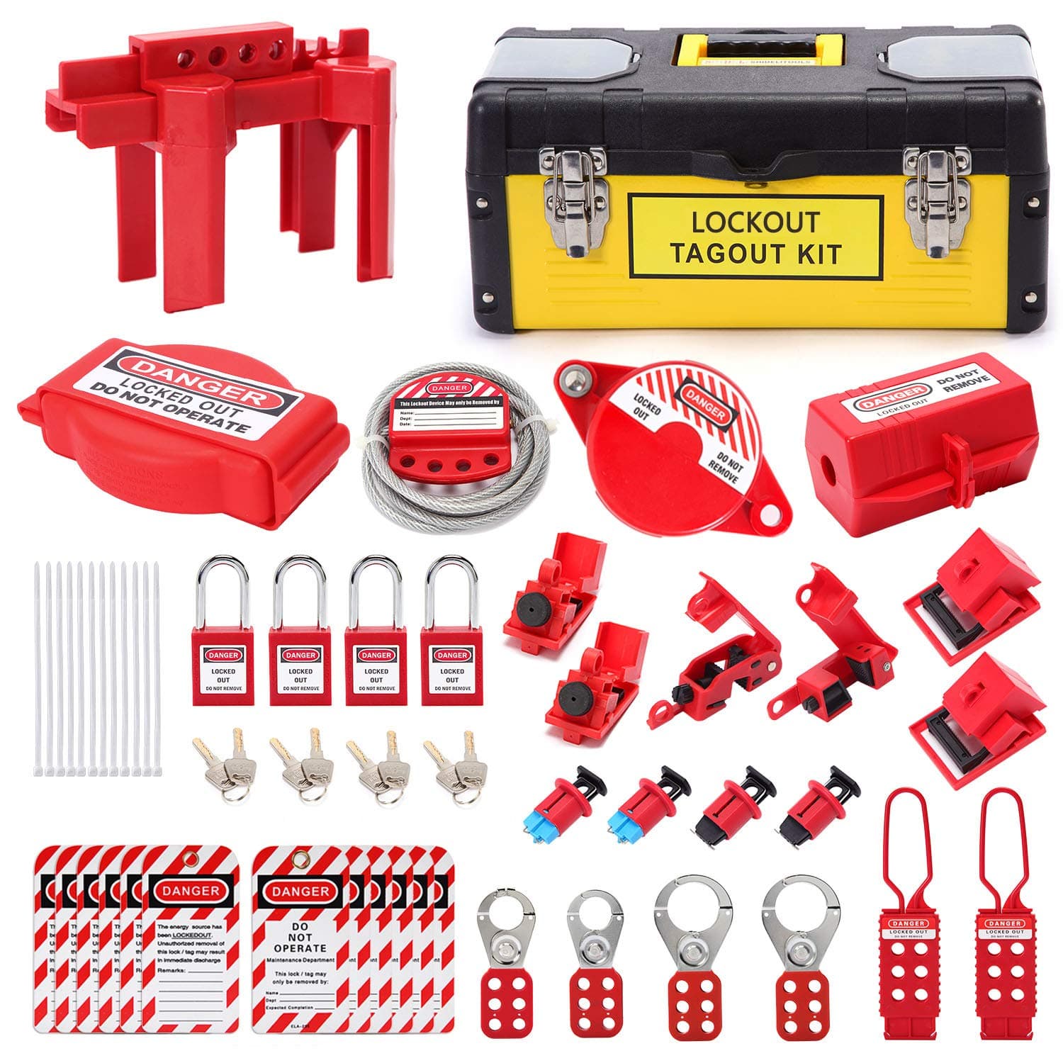 Lock Out Tag Out Kit Safety Padlocks Lockout Hasp Breaker Lockout Ball Valve