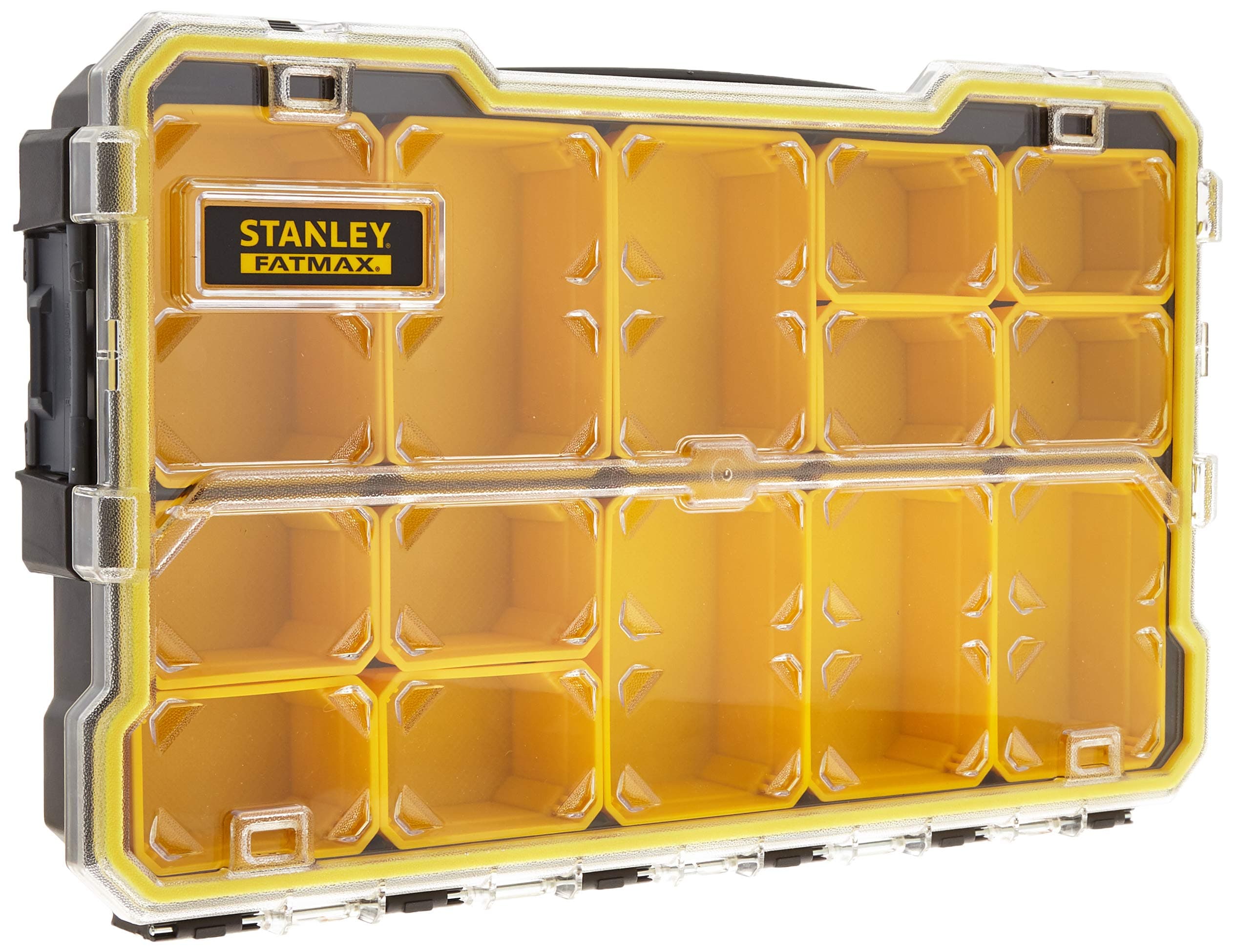 Pro 2/3 Shallow Stackable Storage Organiser for Small Parts, 6 Removable Compartments, FMST1-75779