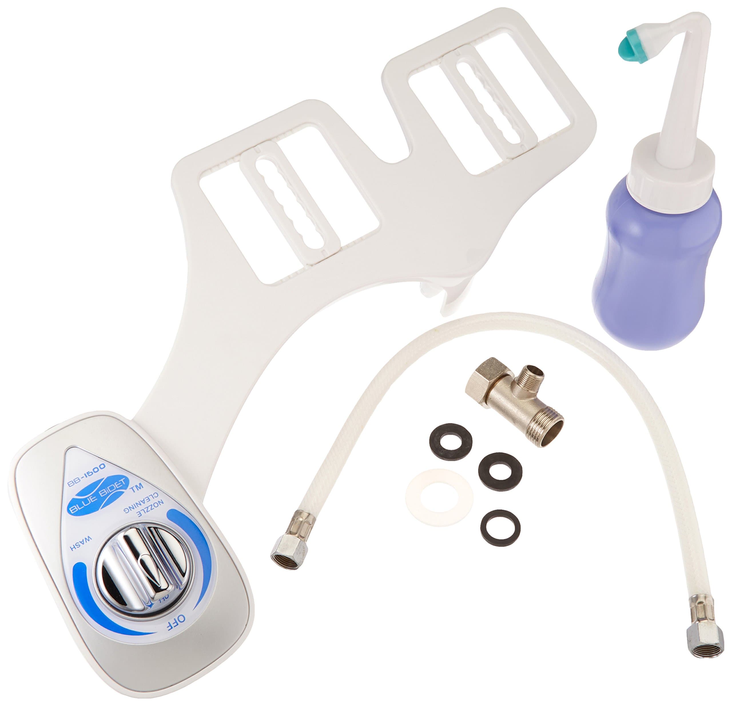 Blue Bidet BB-1500: Masterpiece Bidet Ambient Water Temperature self-cleaning nozzle attachable bidet, comes with a free portable bidet BB-20