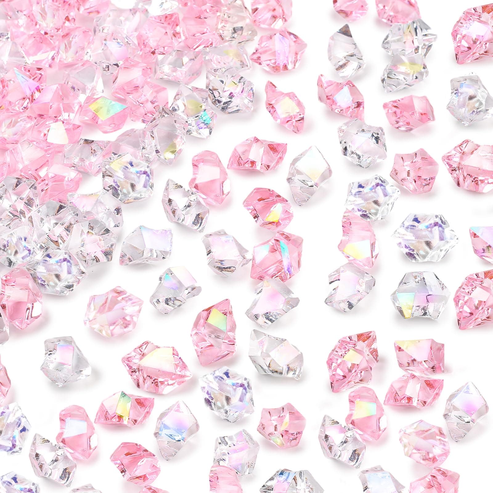 DomeStar Pink vase fillers Pink Plastic gems Pink ice, HR0521