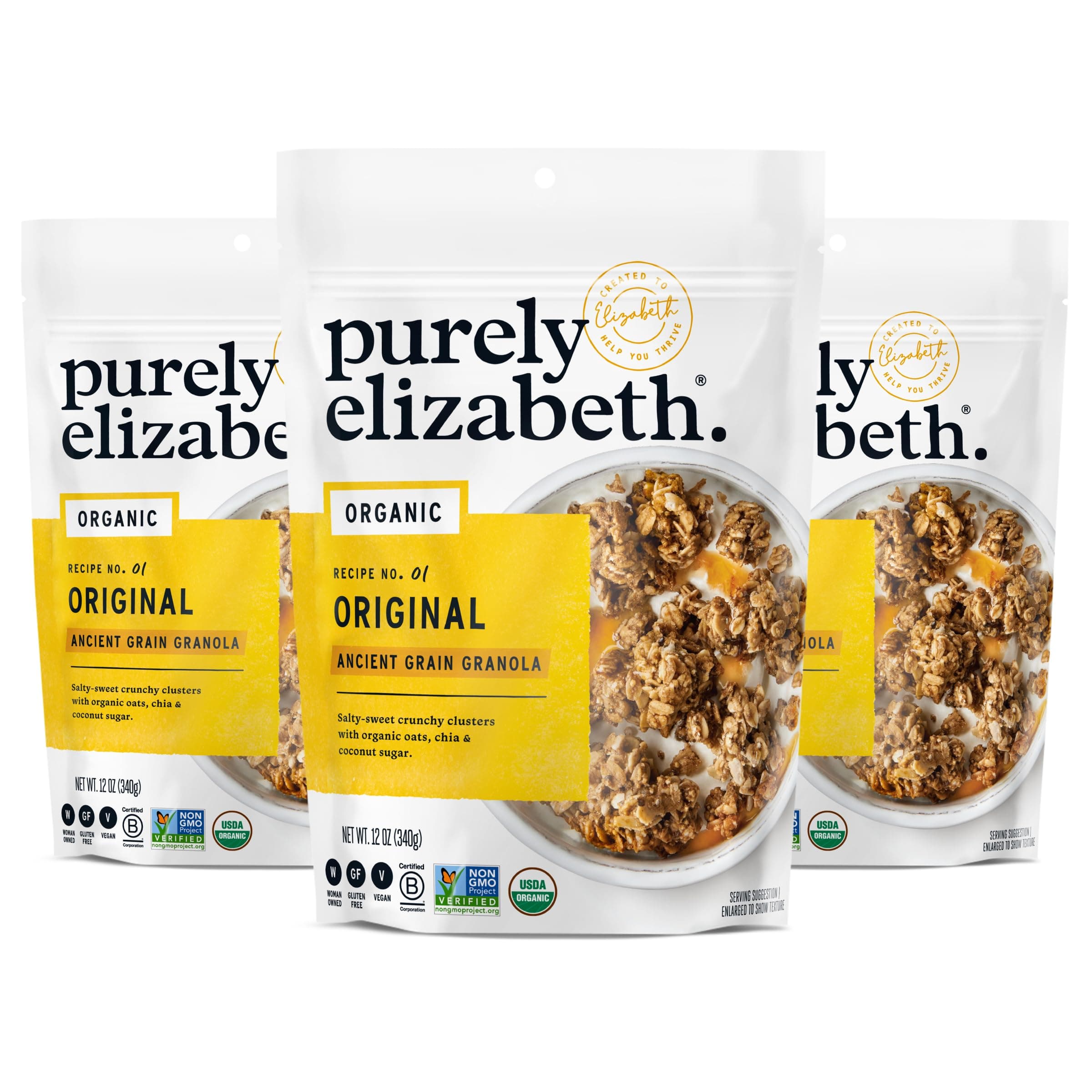 Purely Elizabeth Organic Original, Ancient Grain Granola, Gluten-Free, Non-GM...