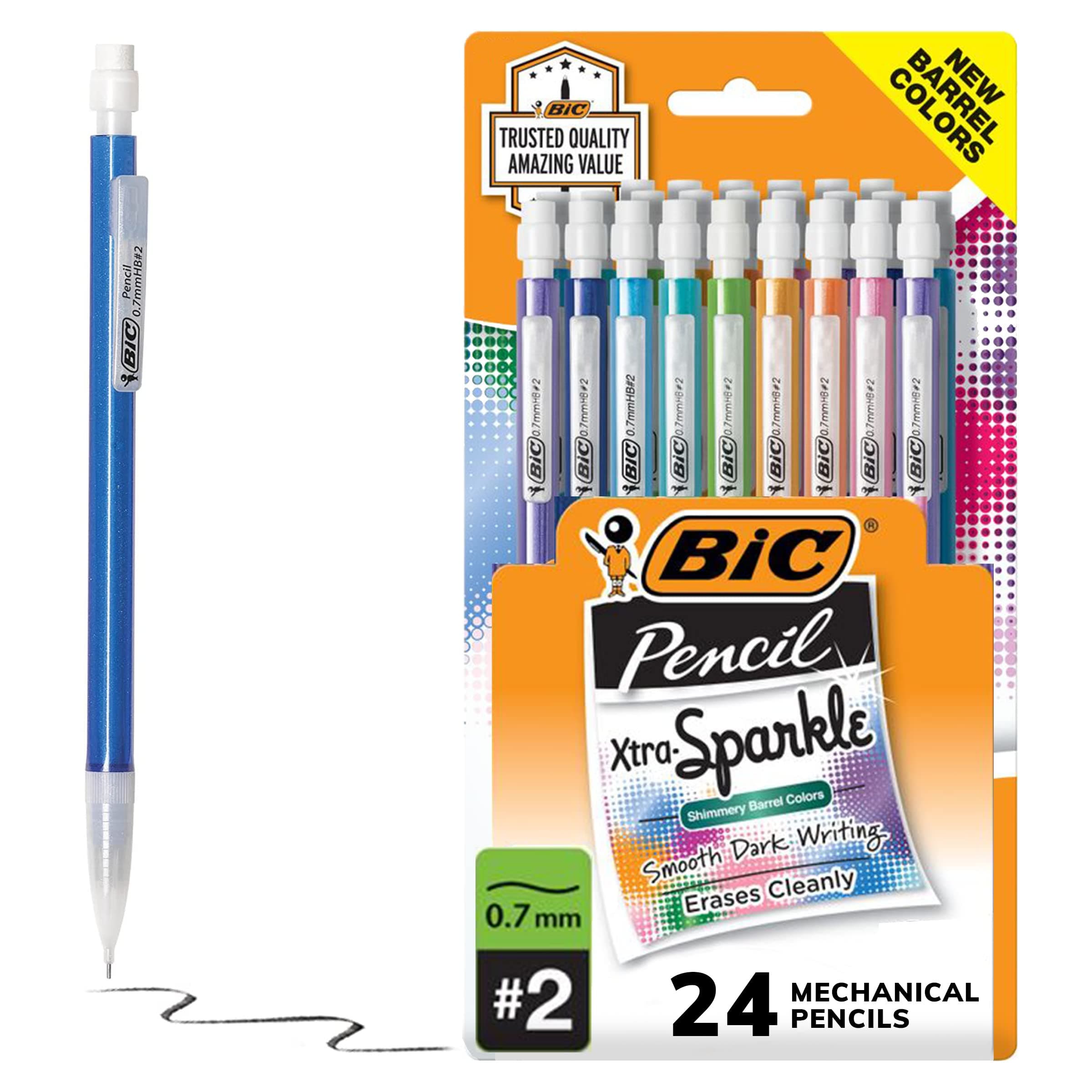 Bic Extra Sparkle Mechanical Pencils 2, Multi-Colour