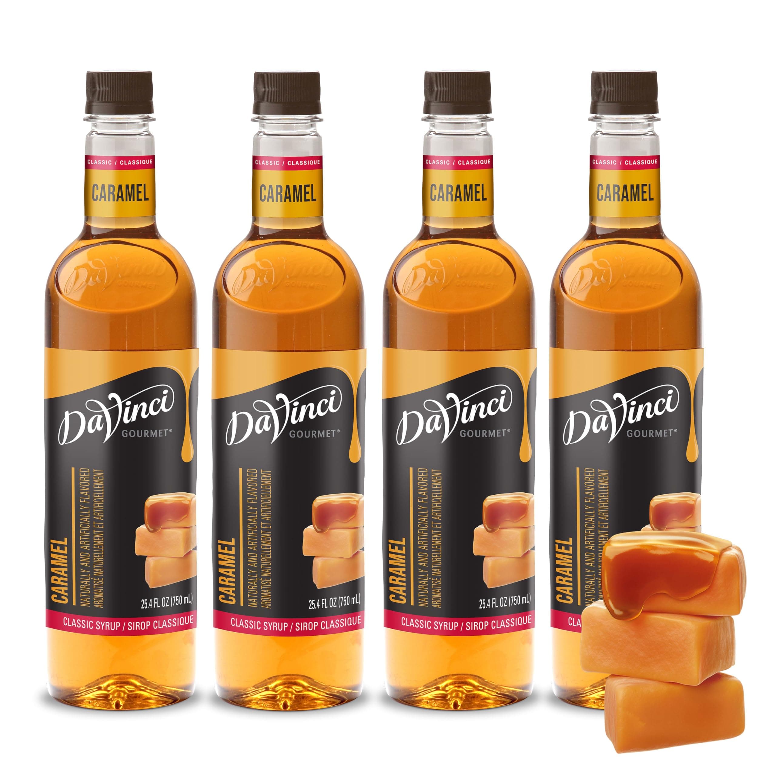 DaVinci Gourmet Classic Caramel Syrup, Kosher, 25.4 Fluid Ounces (Pack of 4)