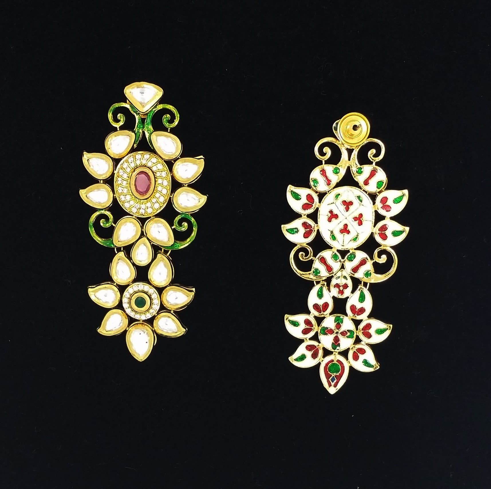 Bollywood Style Jodha Akbar Bridal Kundan Necklace Earring Set Absolutely Gorgeous Showstopper Wow!!! A Royal Maharani Look!