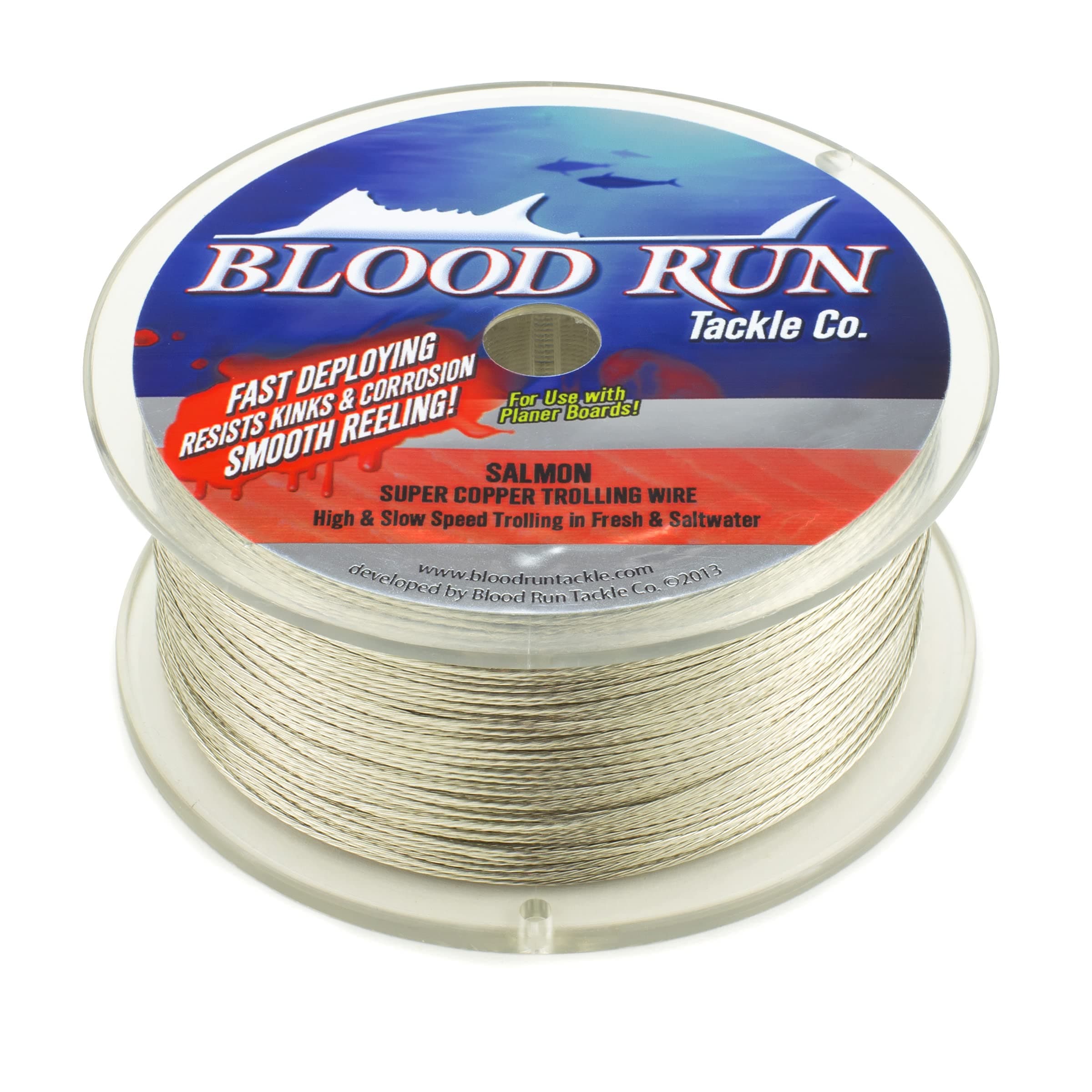 Blood Run Fishing 32lb Test Copper Fishing Trolling Wire 300 Feet
