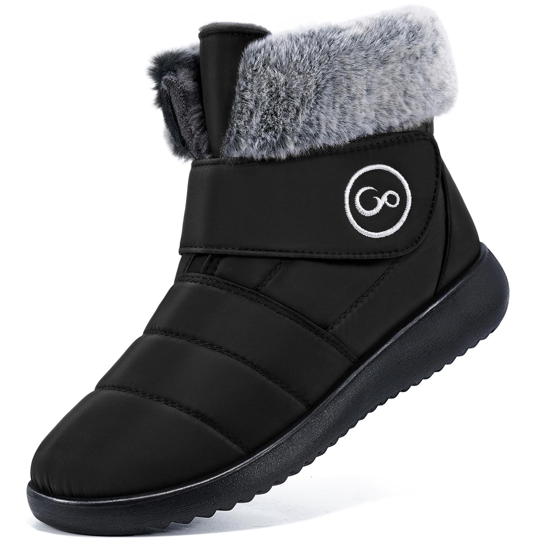 Women Winter Snow Boots: Fur Lined Warm Slip On Boots for Women Waterproof Booties Comfortable Outdoor