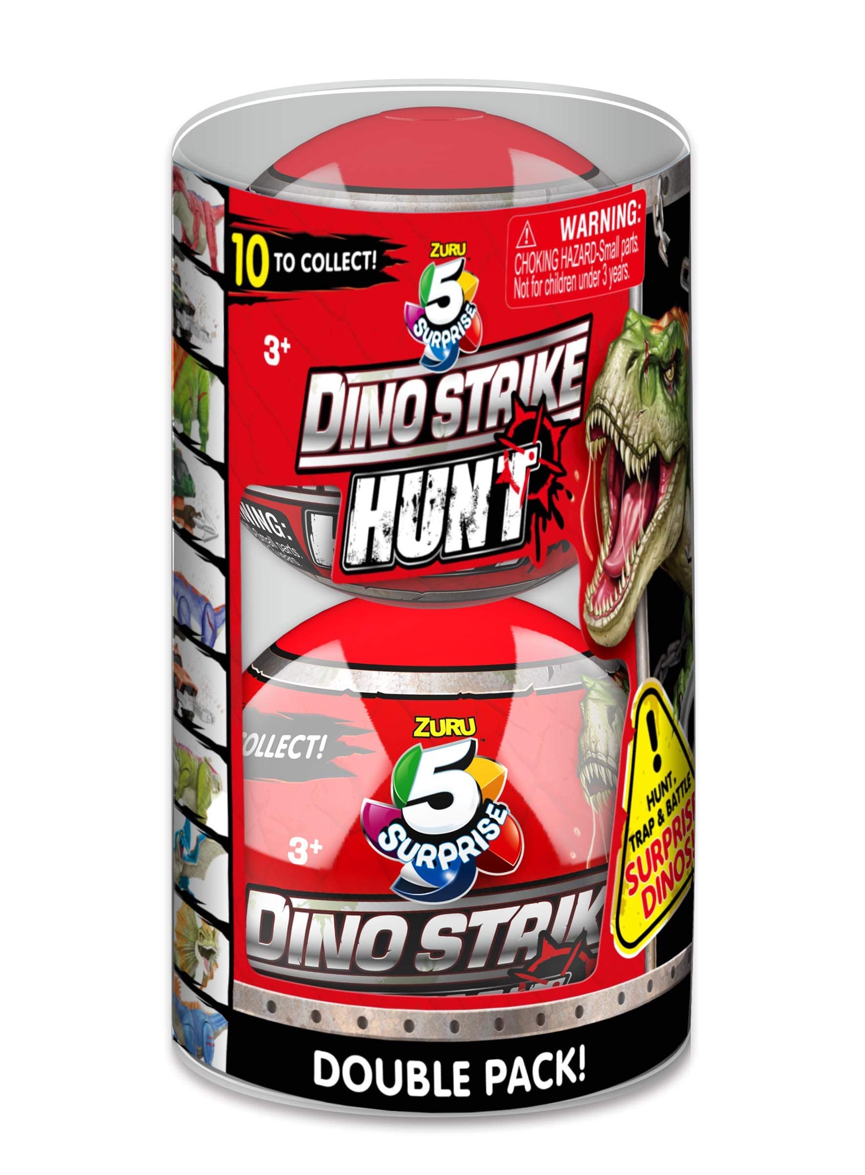 Series 3 - Dino Strike Hunt Capsules by ZURU (2 Pack) Mystery Collectible Mini Dinosaur Toys