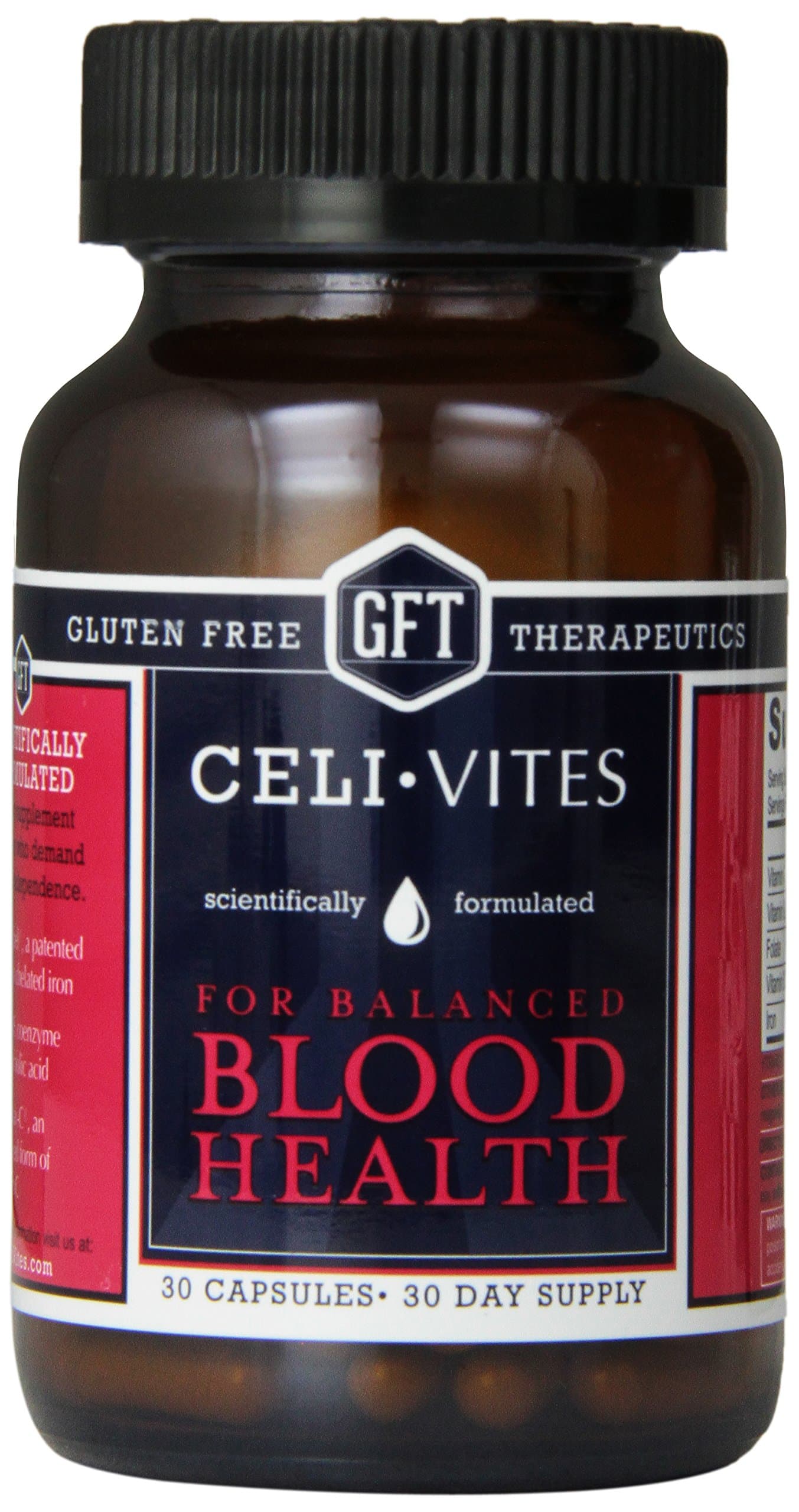 CeliVites Blood Health Iron plus minerals supplement capsules, 30 count