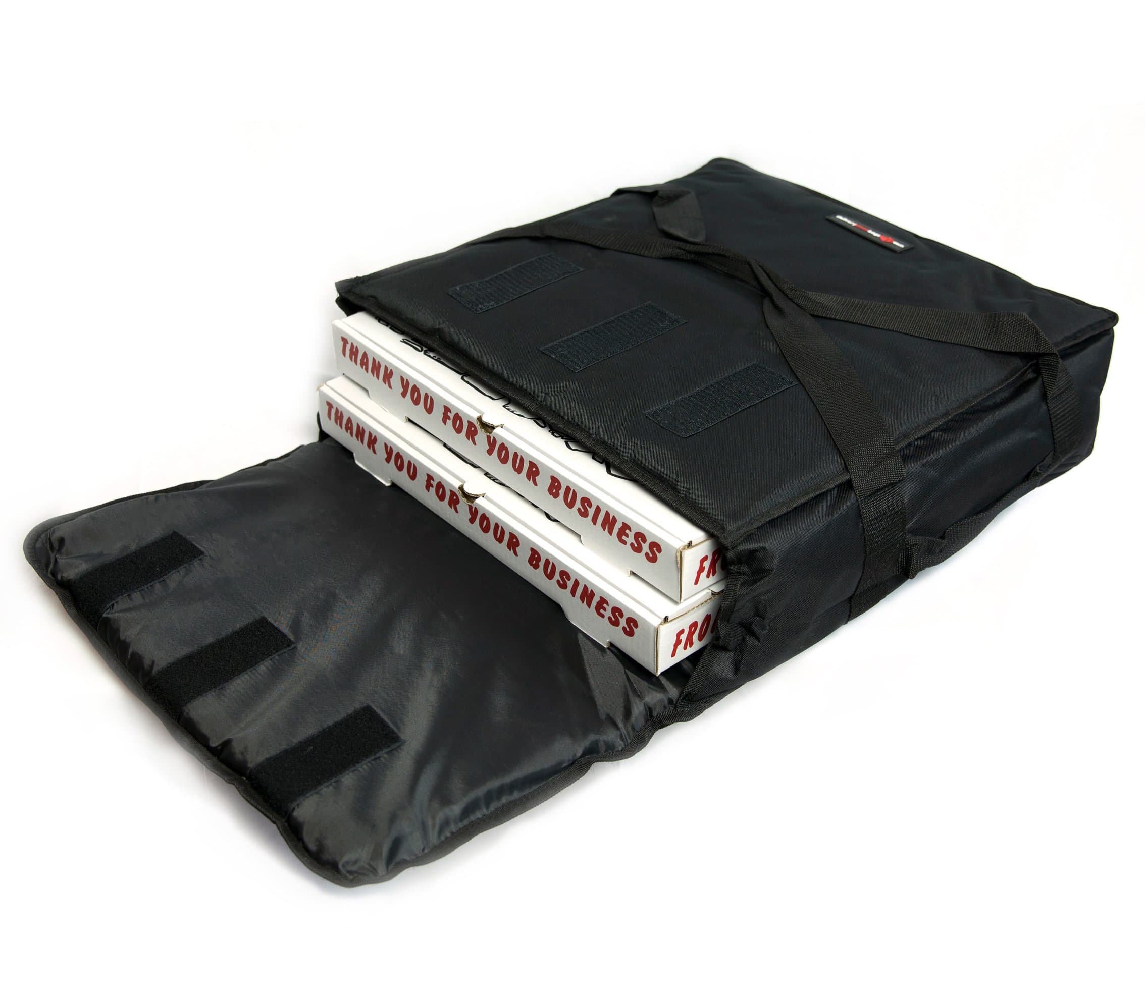 Black Polyester Insulated Pizza / Food Delivery Bag 16″ – 18″ Professional Pizza Delivery Bag- Moisture Free- Extra Insulation Added To Keep Your Pizza Hot Longer