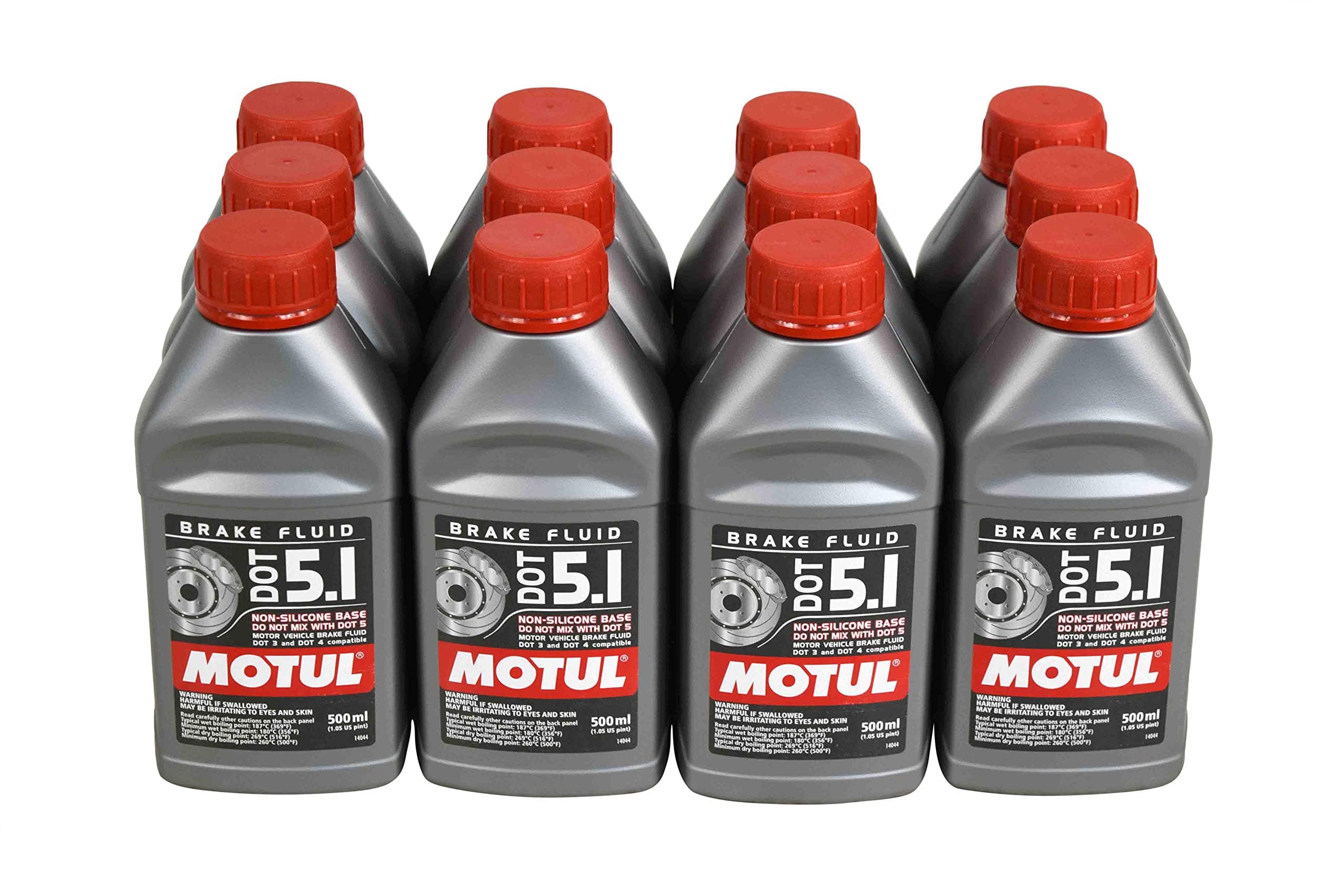 (12 Pack) Case 100951 100% Synthetic Brake Dot 5.1 Brake Fluid 1/2 Liter or 500 ml