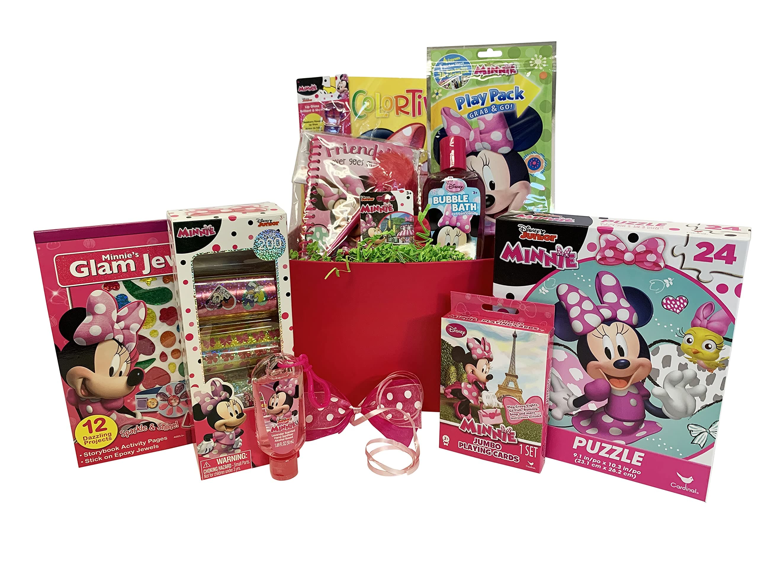 Birthday Gift Baskets For Kids Minnie Mouse Theam Ideal Gift Baskets For Girls 3 To 7 Years Old