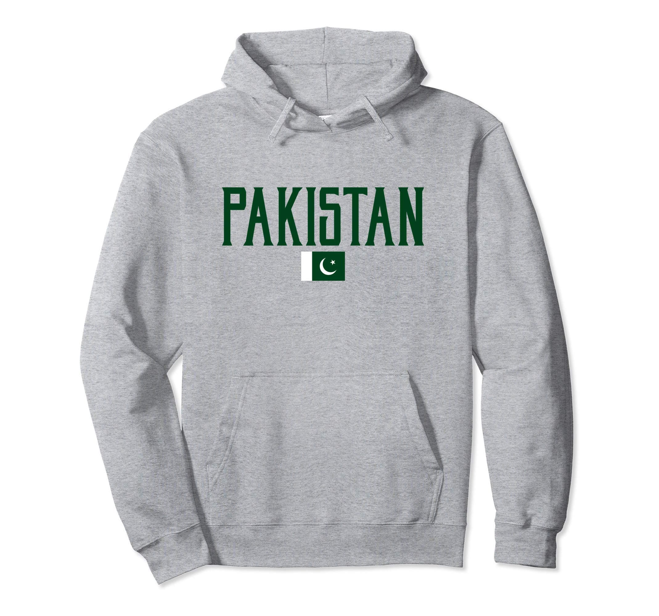 133 Apparel PakistanPakistan Flag Vintage Green Text Pullover Hoodie