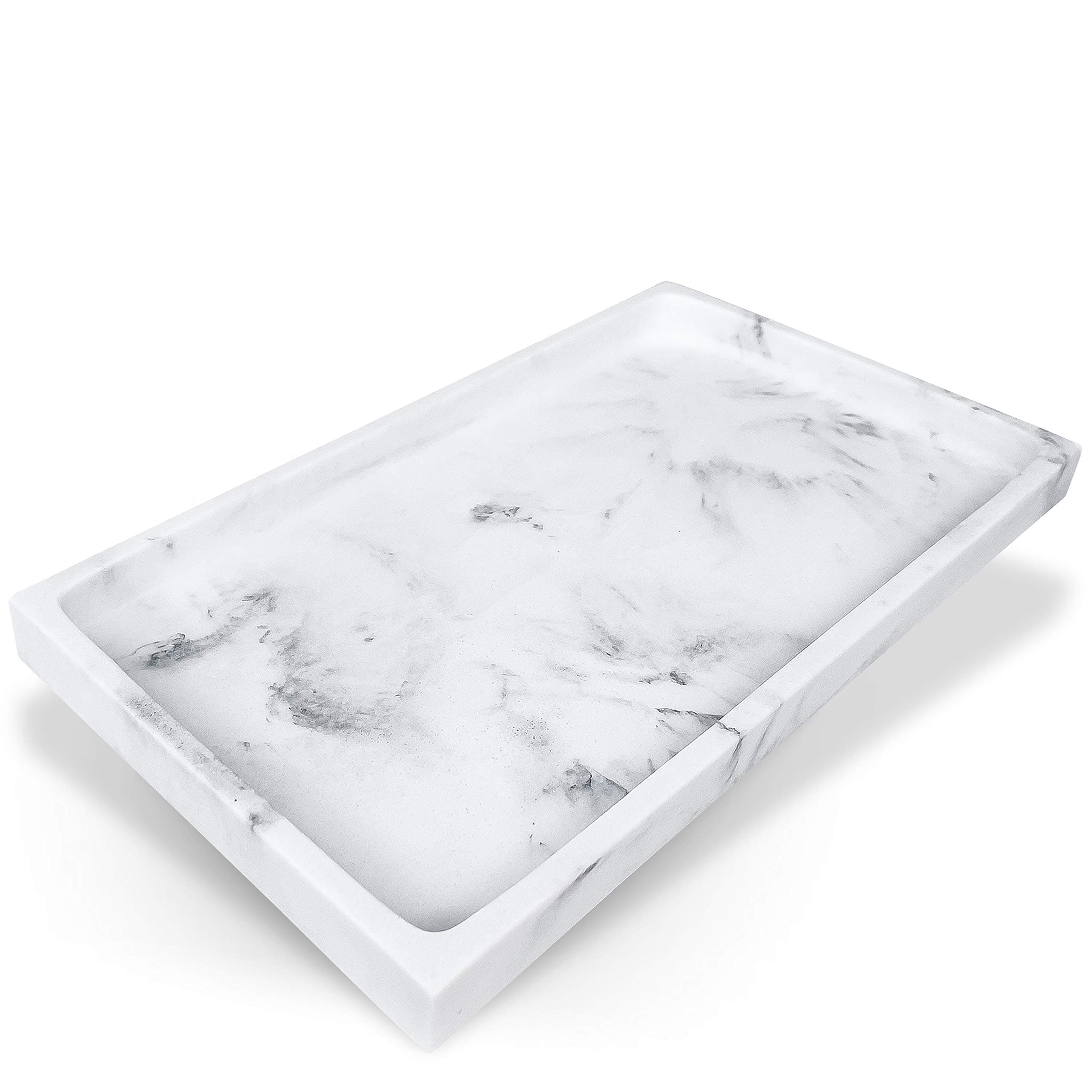 L'MKI White Vanity Tray, Rectangular, Matte Finish