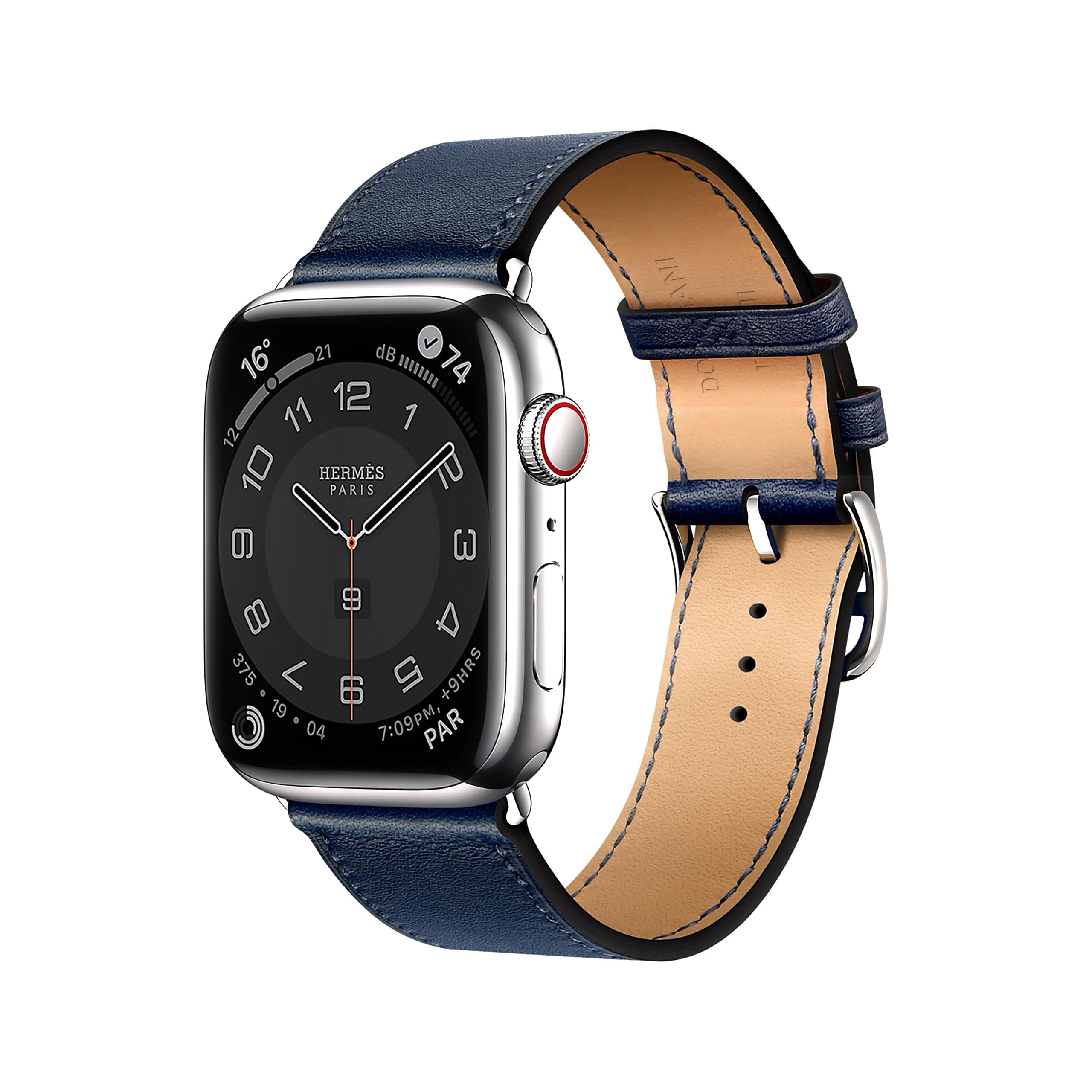LB1 Leather Band for Apple Watch Bands Women Men Se Ultra 2 40mm 44mm 46mm 42mm 45mm 41mm 38mm 49mm Series 11 10 9 8 7 6 5 4 3 iWatch Strap Silicone Dark Blue