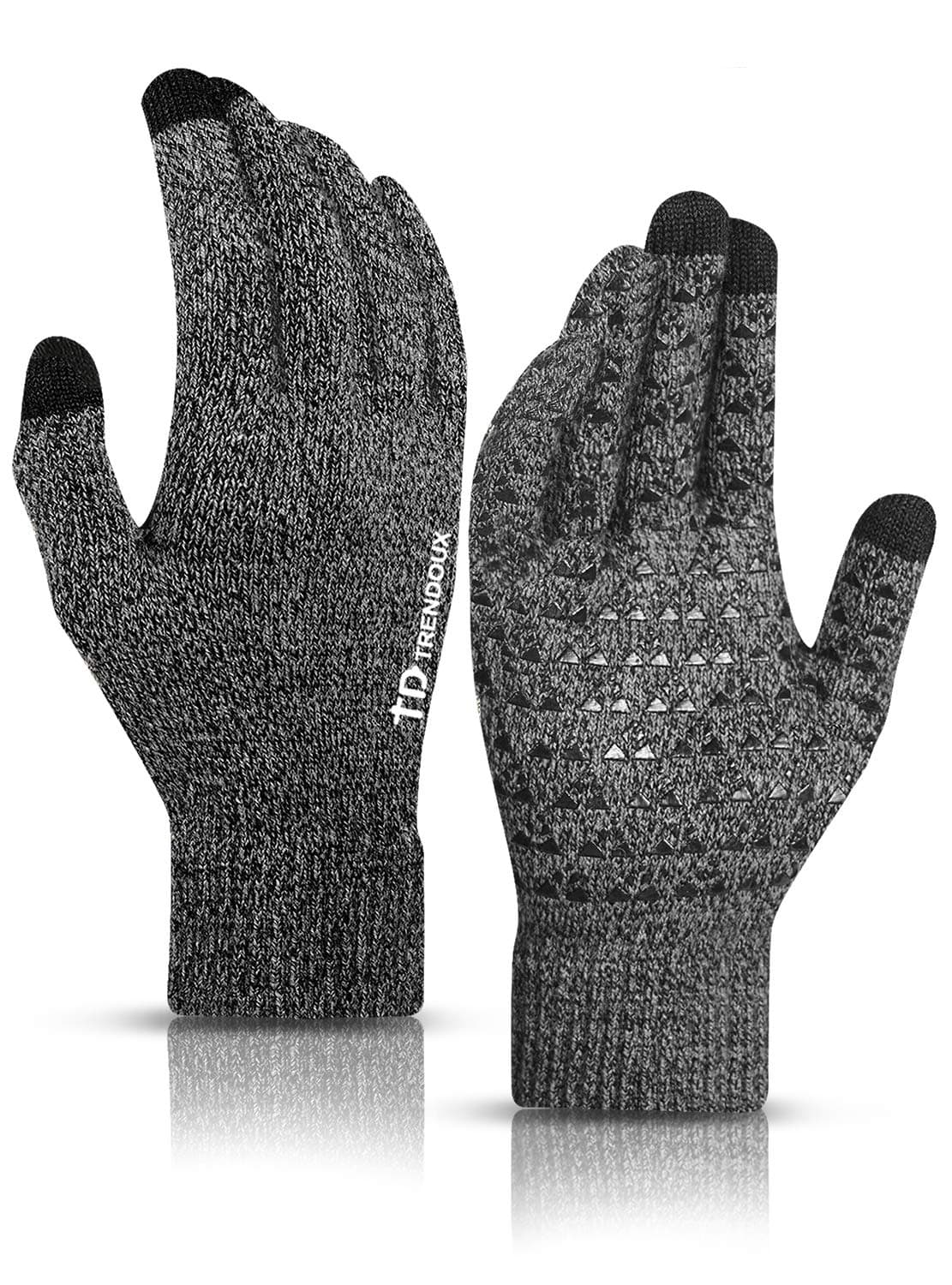 Winter Gloves for Men Women - Upgraded Touch Screen Cold Weather Thermal Warm Knit Glove for Running Driving Hiking